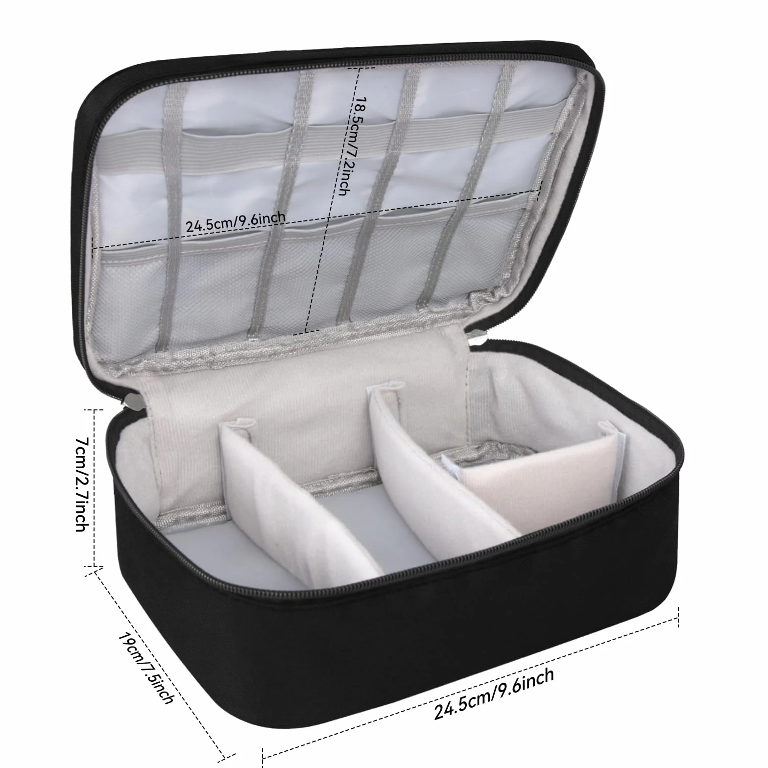 Sac à outils de barbier - Sac de voyage pour tondeuse et fournitures de coupe de cheveux - Sac de rangement portable pour coupe de cheveux - Noir