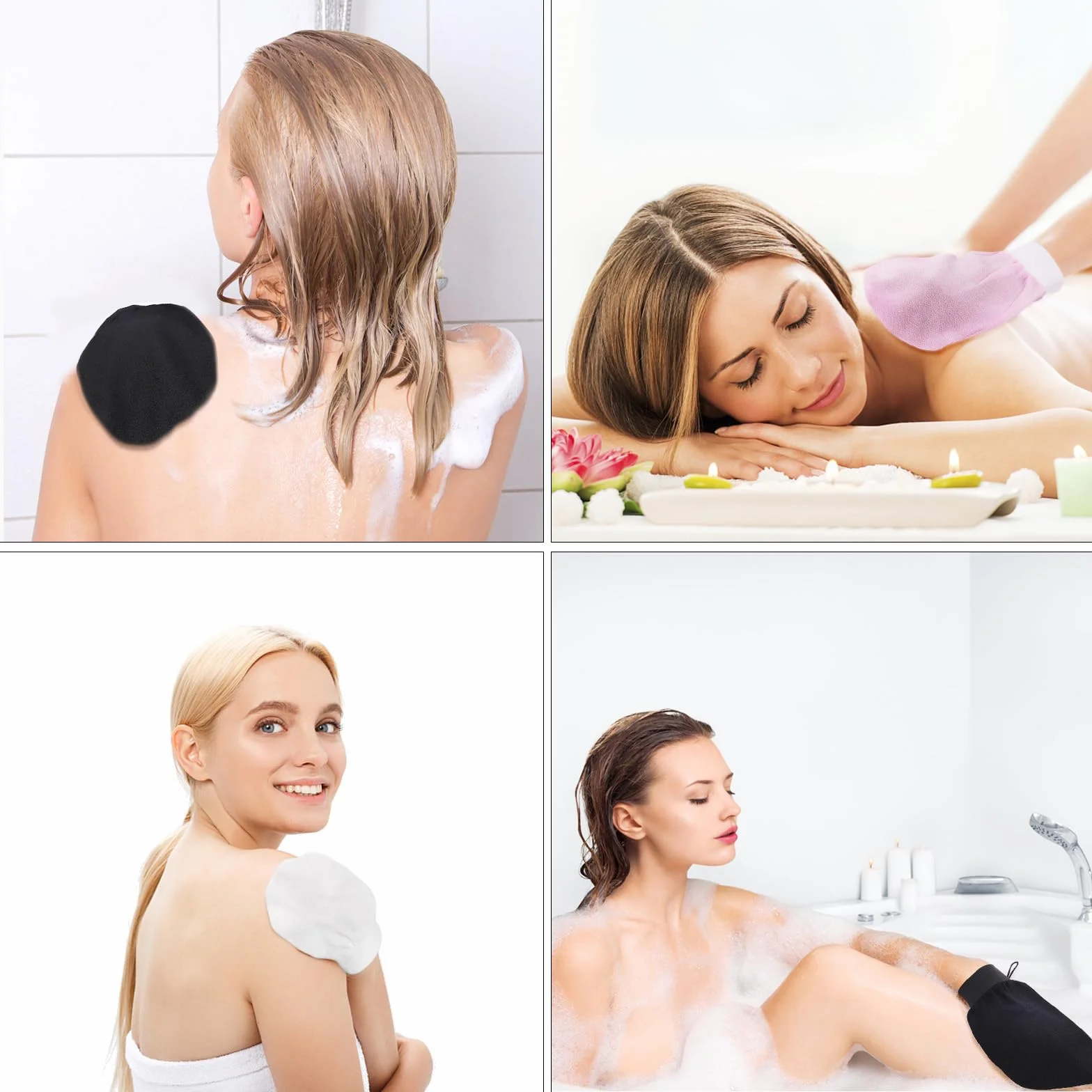 Gant Exfoliant Kessa 3 Pcs Gant de Crin Gommage Hammam Hommes Femmes