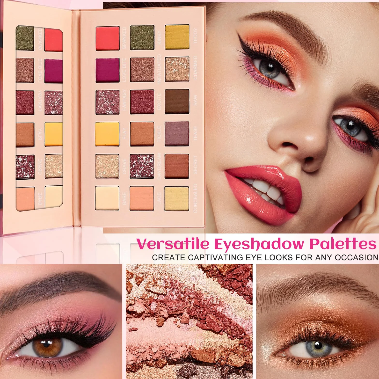 Kit de Maquillage Complet, Coffret Cadeau de Maquillage Femme Ado Fille, Coffret de Maquillage avec Ombres Paupière, Fond de Teint, Correcteur, Gloss à Lèvres, Crayon à Sourcils, Mascara, Trousse