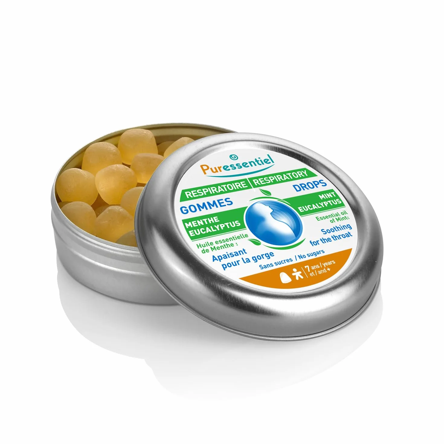 Puressentiel Gommes Menthe Eucalyptus Huile Essentielle Apaisant Gorge Sans Sucre 45 g