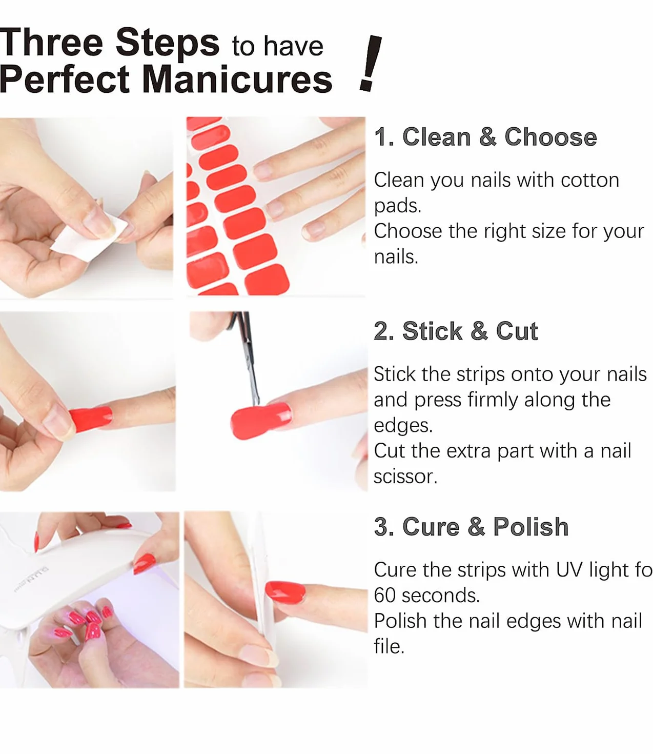 Autocollant Pied Ongle UV Orteil Français Classique 20pcs Film Autoadhésif Pochoirs Nail Art