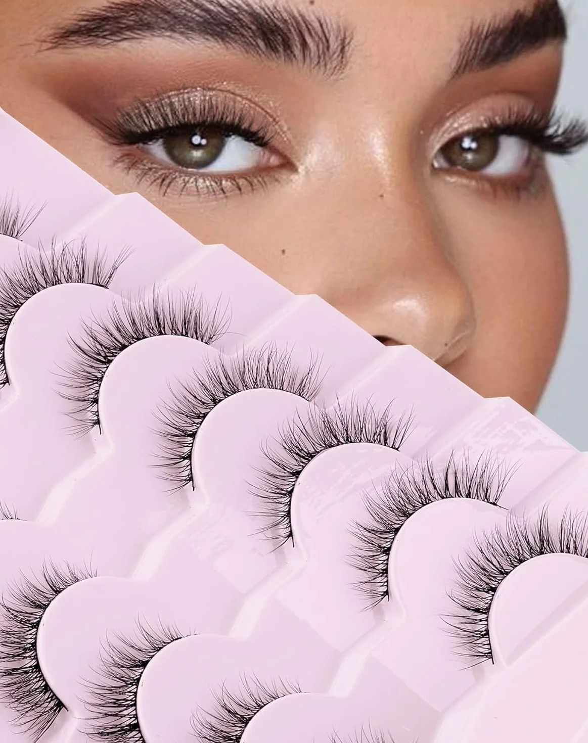 Onlyall Naturel Faux Cils Évasés 7 Paires