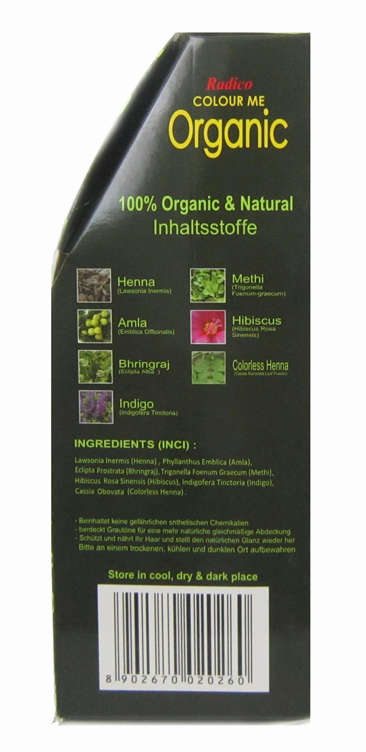 Radico Lot de 2 colorations végétales Colour Me Organic Blond doré (bio, végan, cosmétique naturel) Doré