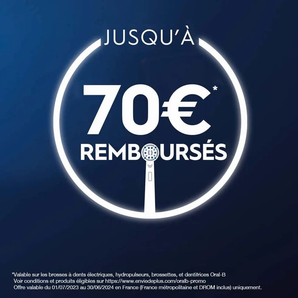 Oral-B Cross Action Brossettes de Rechange Lot de 4 Noires Recharges Brosse à Dents Électrique