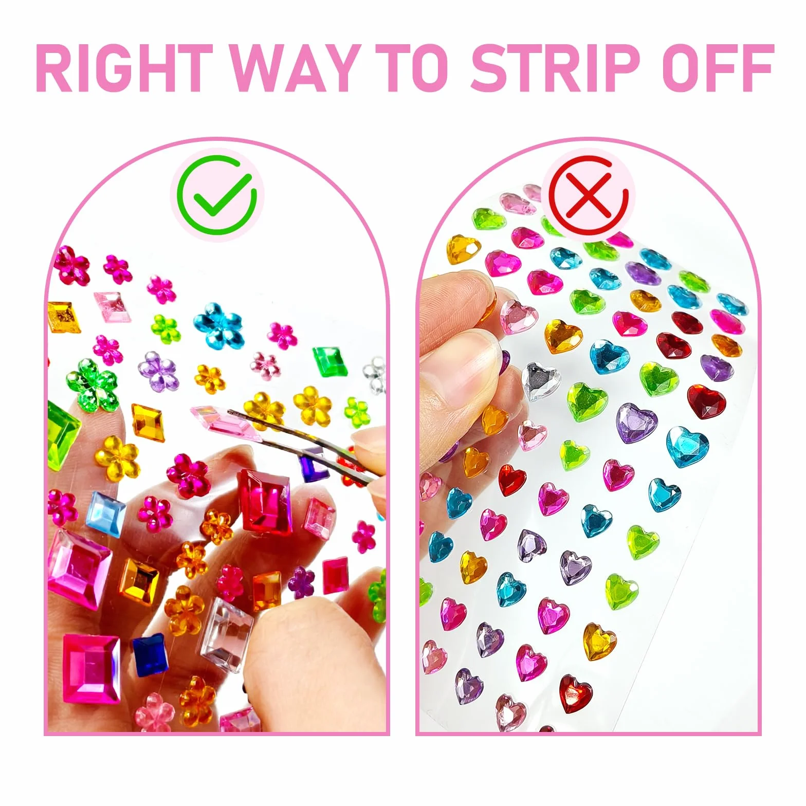 Sularpek 3822 Pcs Strass Autocollants Visage Maquillage Multicolores DIY Artisanat