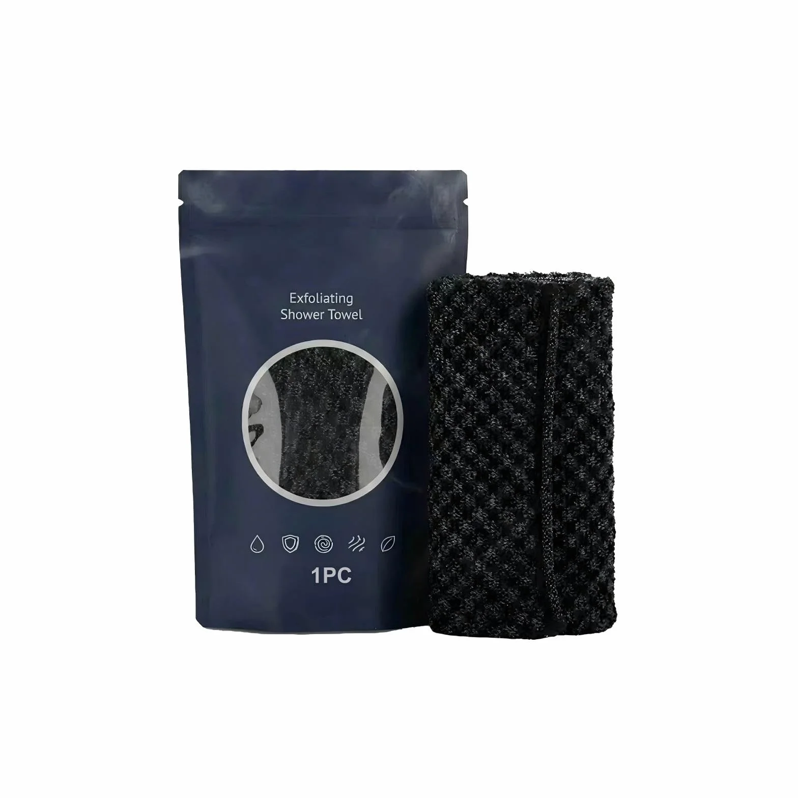 Ecovia Serviette de Douche Exfoliante Gommage du Japonais Set pour le Dos Homme Femme (1x)