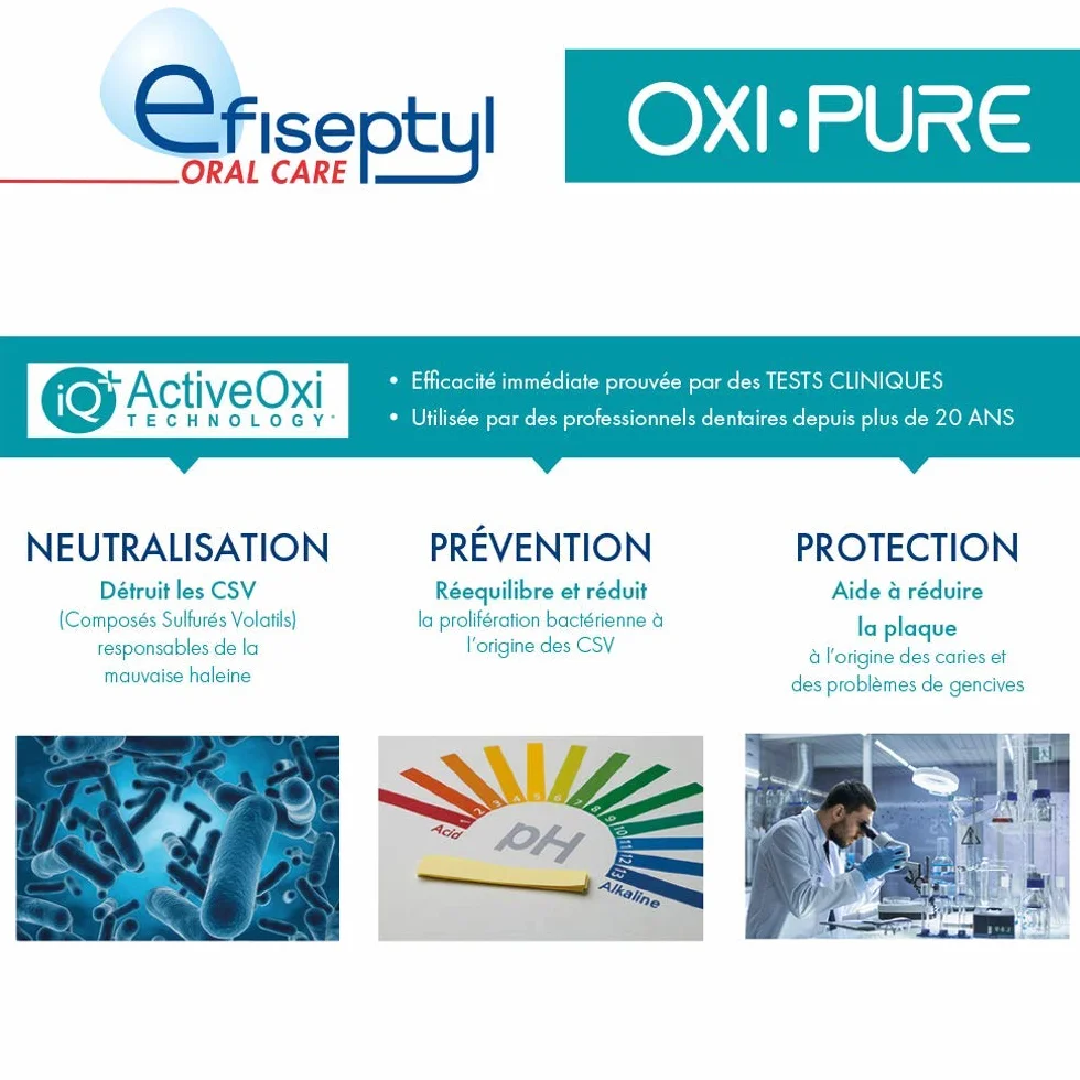 Efiseptyl Spray Buccal Protection Halitose Oxi-Pure Haleine Fraîche 12h 9 ml