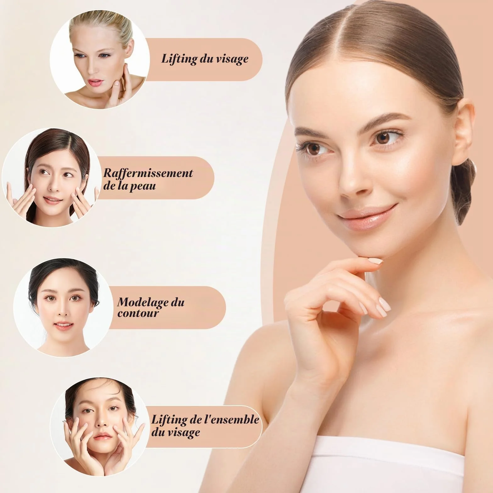 VEGCOO 80 Pièces Face Lift Tape, Patch Lifting Visage, Bandes Autocollantes Anti-Rides