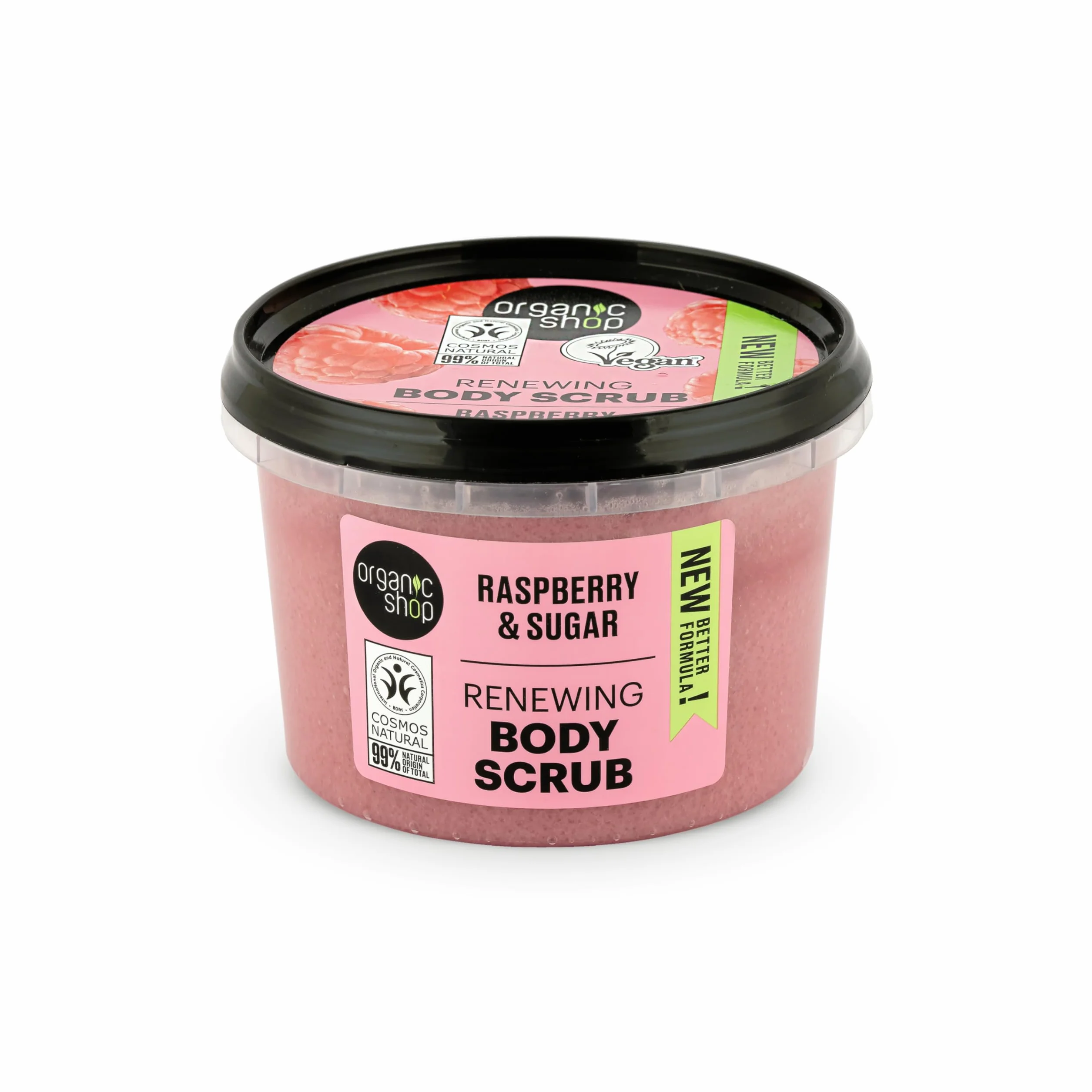 Organic Shop Gommage Corps Renouvelant Framboise et Sucre 250ml