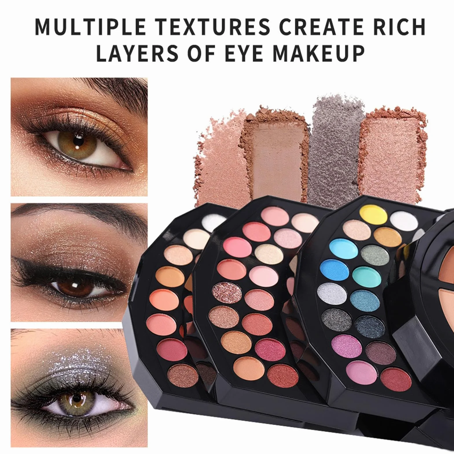 Palette de maquillage 110 couleurs, kit de maquillage pour femmes kit complet | Maquillage débutant 110 couleurs - Pouleau de de couleur naturelle incluse de fard à paupières