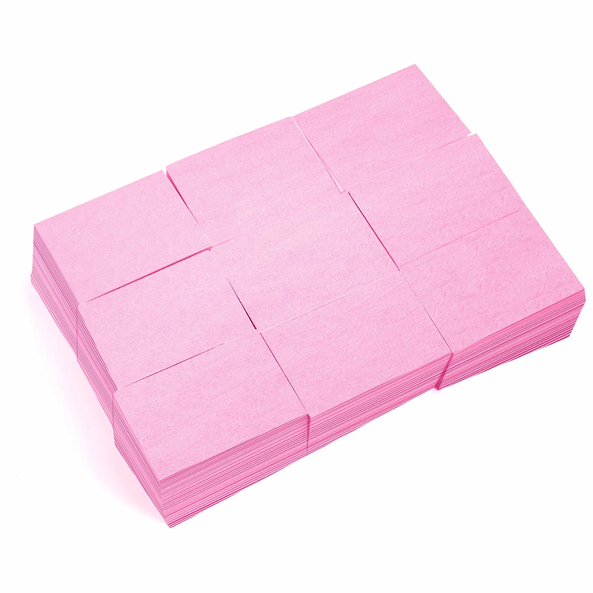 Lingettes Ongles 630 Pièces Cotons Secs Non Pelucheux pour Manucure et Pédicure Rose