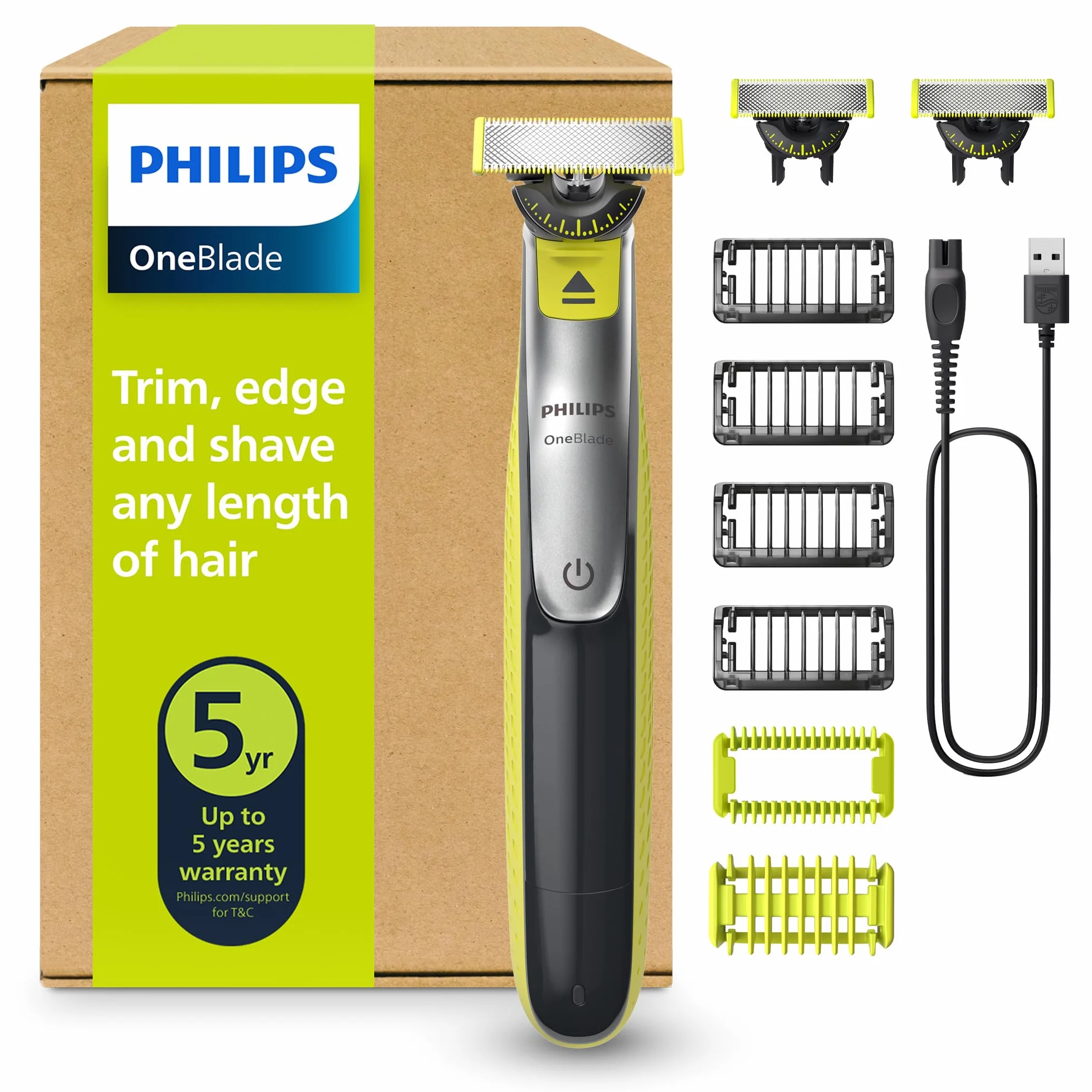 Philips OneBlade 360 Tondeuse à barbe électrique Visage Corps QP2834/31