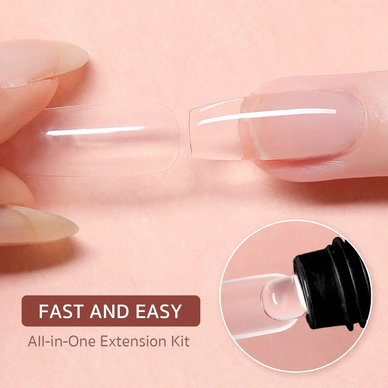 Kit de gel d'extension d'ongles GAOY 4 couleurs poly-gel avec couche de finition