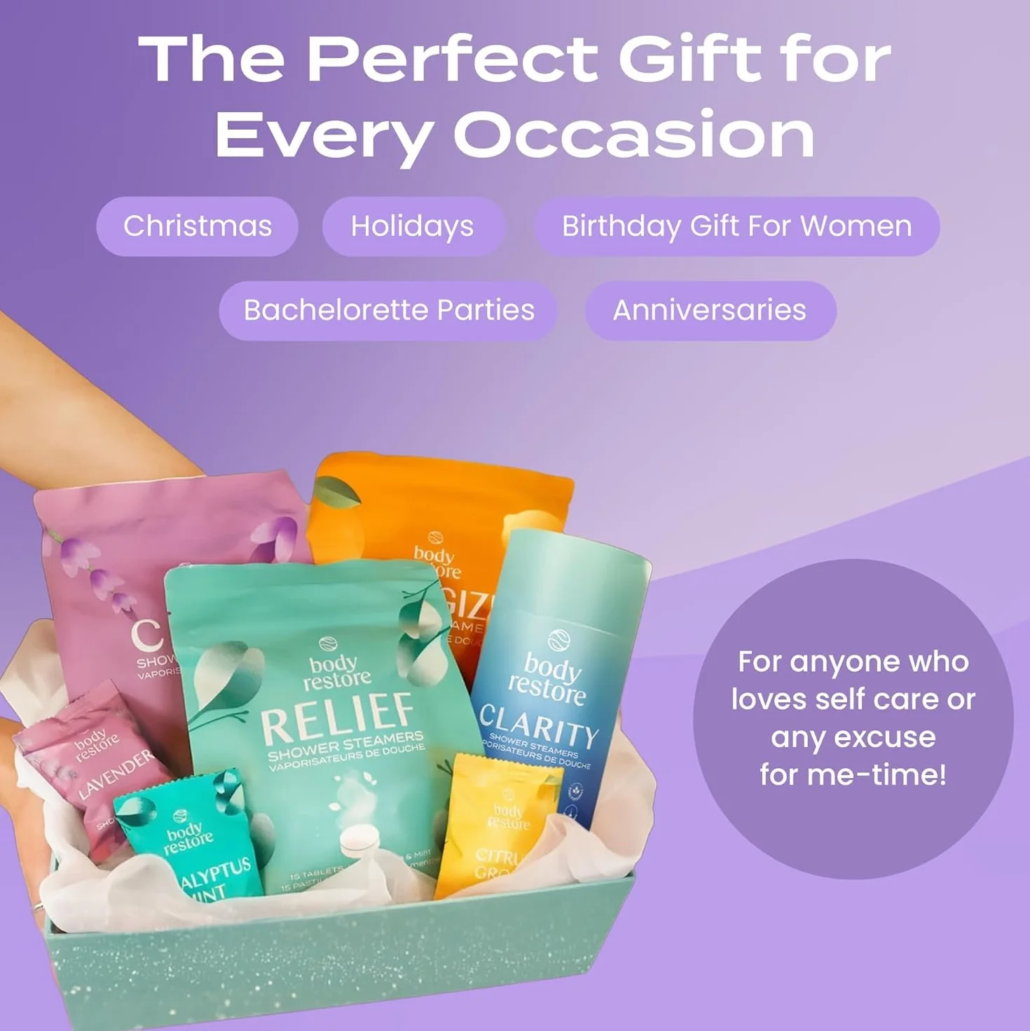 Body Restore Bath Bombs 15 Pack Lavender Scent Aromatherapy Relaxation Gifts for Women Men Stress Relief