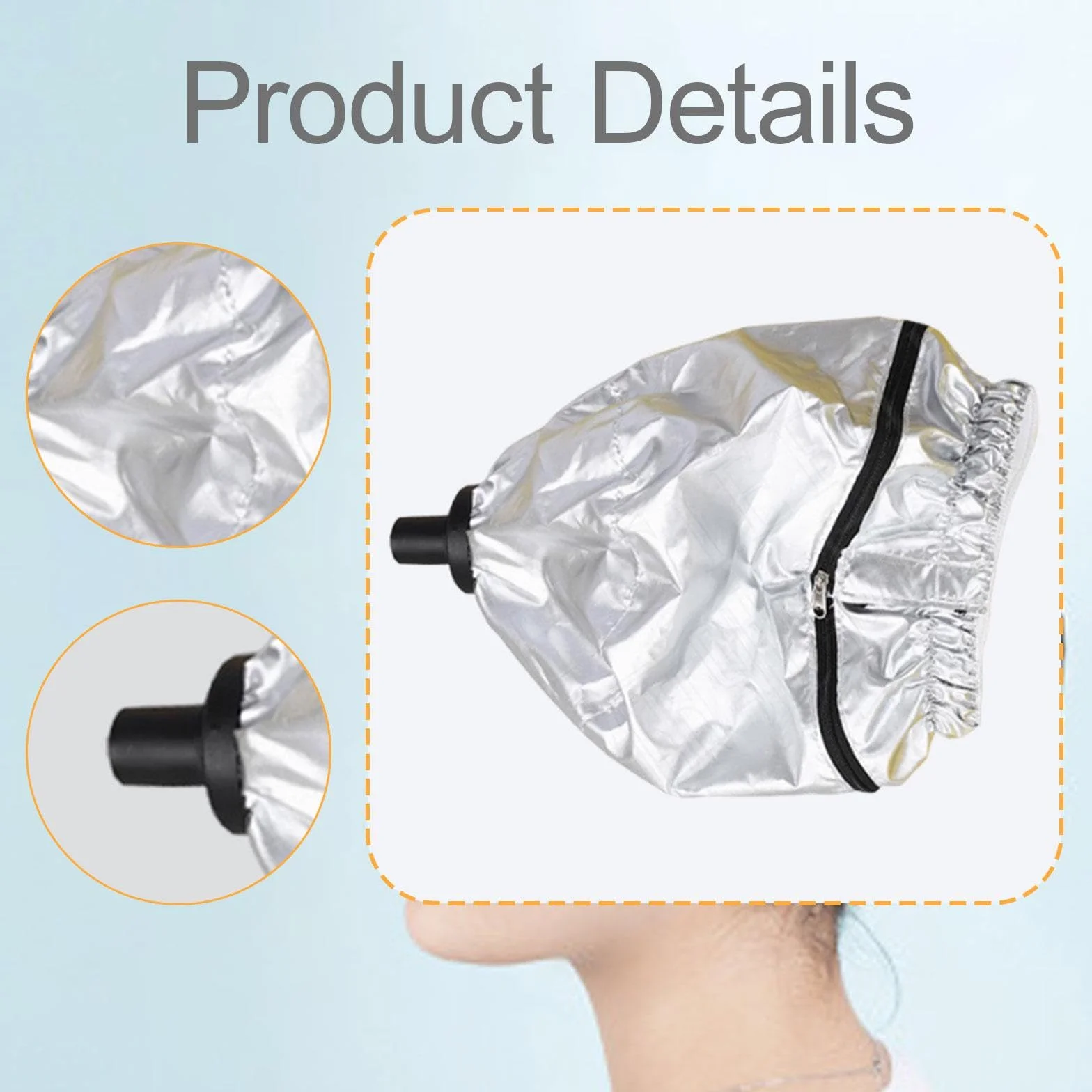 B Baosity Bonnet pour Sèche-cheveux Capuchon Chauffant à Vapeur Casquette pour Teinture Soin Cheveux Fonction Pratique Convient Aux Femmes Hommes Salon Maison, Type Inclinable