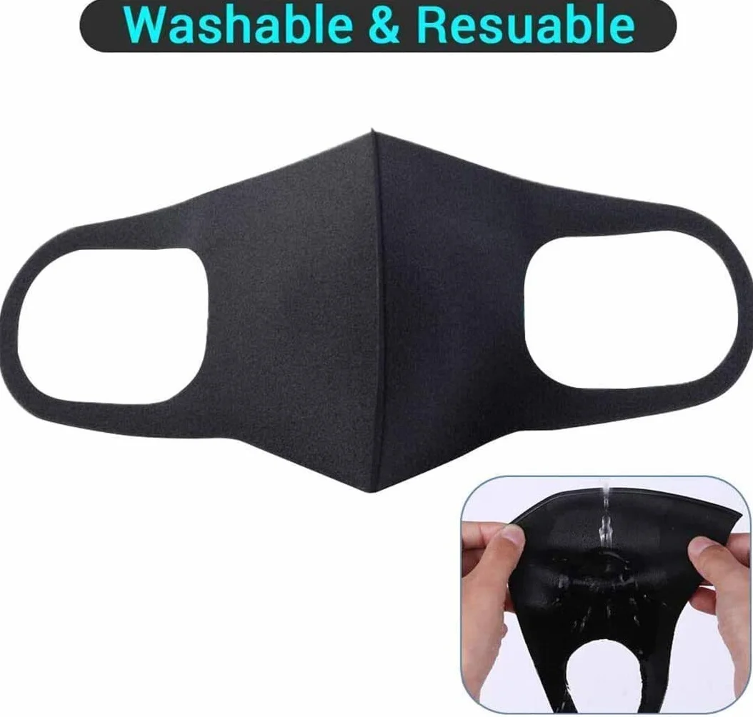Boolavard Lot de 3 masques lavables réutilisables anti-poussière anti-pollen protection gouttelettes