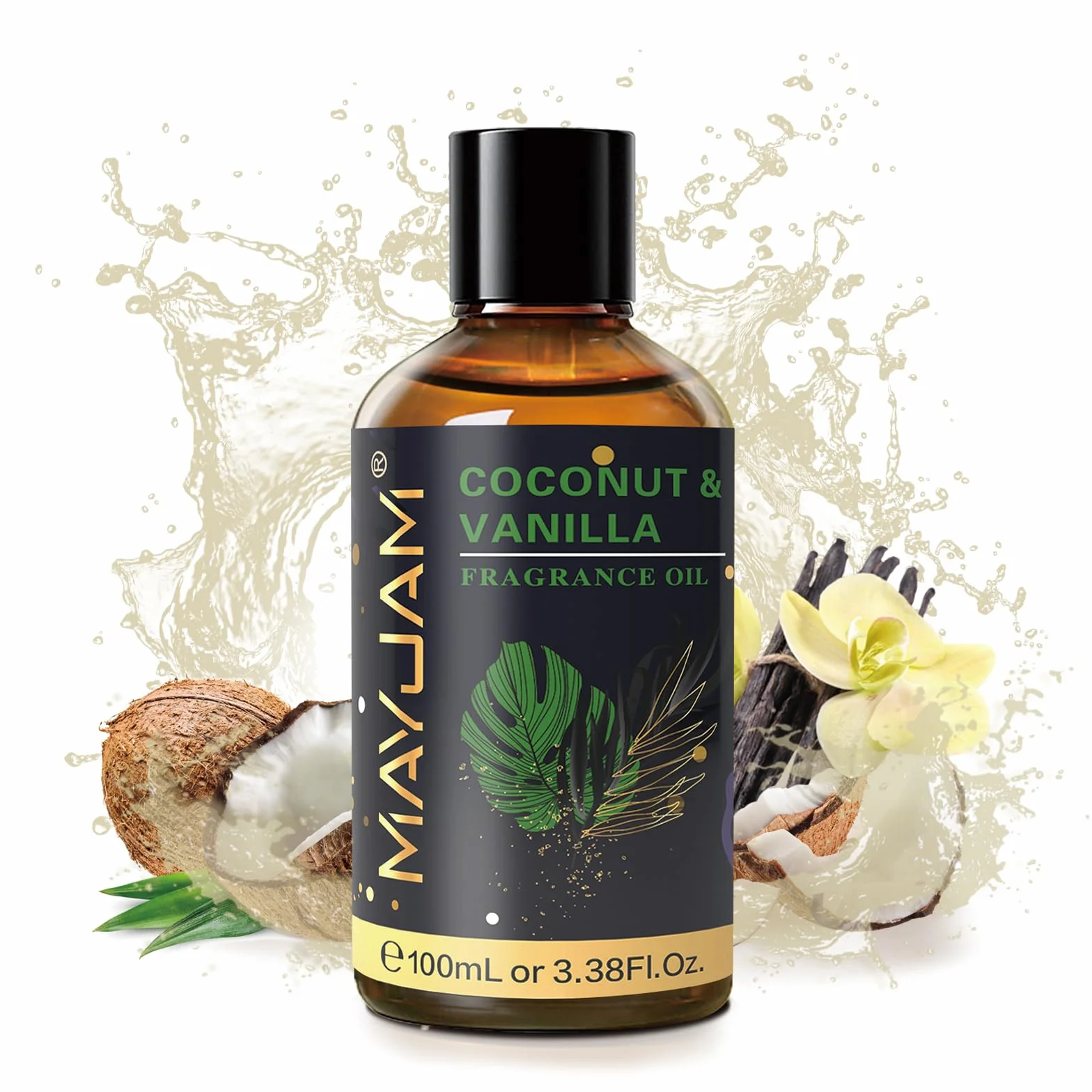 MAYJAM Huile Essentielle Noix De Coco Vanille 100ml Parfumée Diffuseur Aromathérapie
