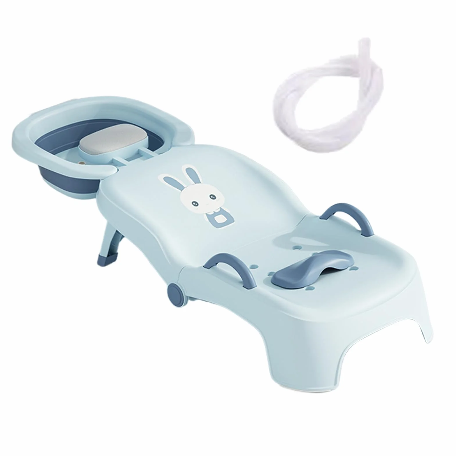 Station lavage cheveux pour Siège inclinable shampooing bébé appui-tête | Fauteuil Pliable Rince-Cheveux Enfant pour Salon Maison Salle de Bain WC Salon Filles Garçons Bébé