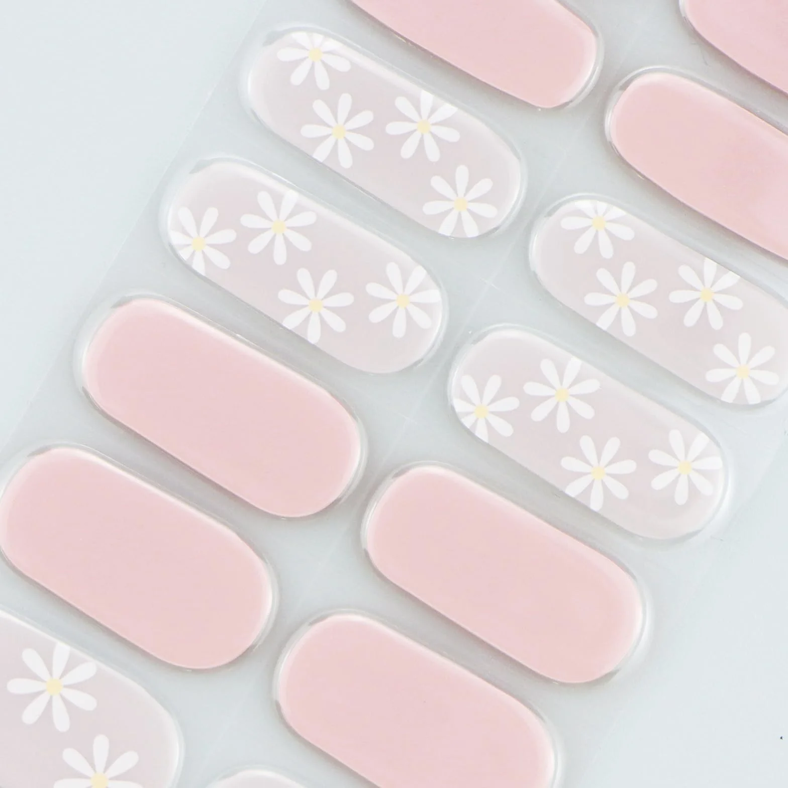 Gel Nail Art Stickers Autocollant Ongles Fleur Rose Semi-durci Manucure