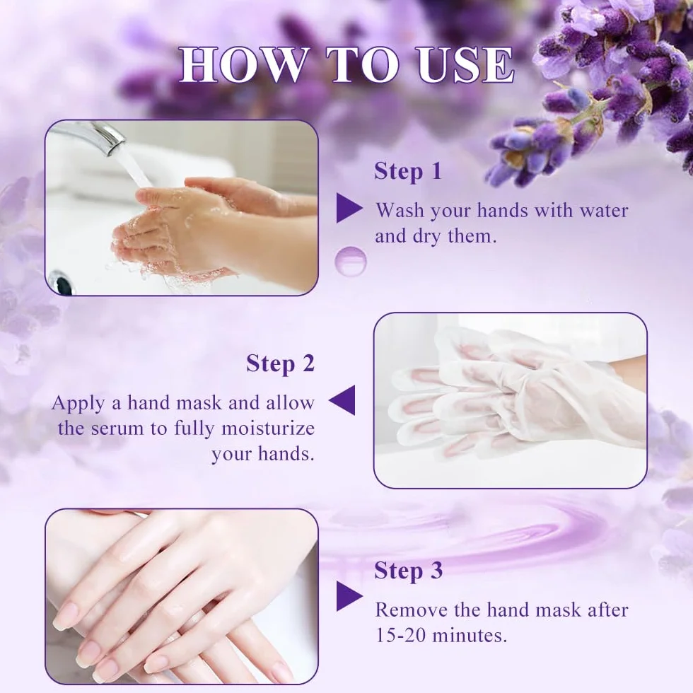 Gants Hydratants 6 Paires Masque de Main Nourrissant Exfoliants Peau Sèche