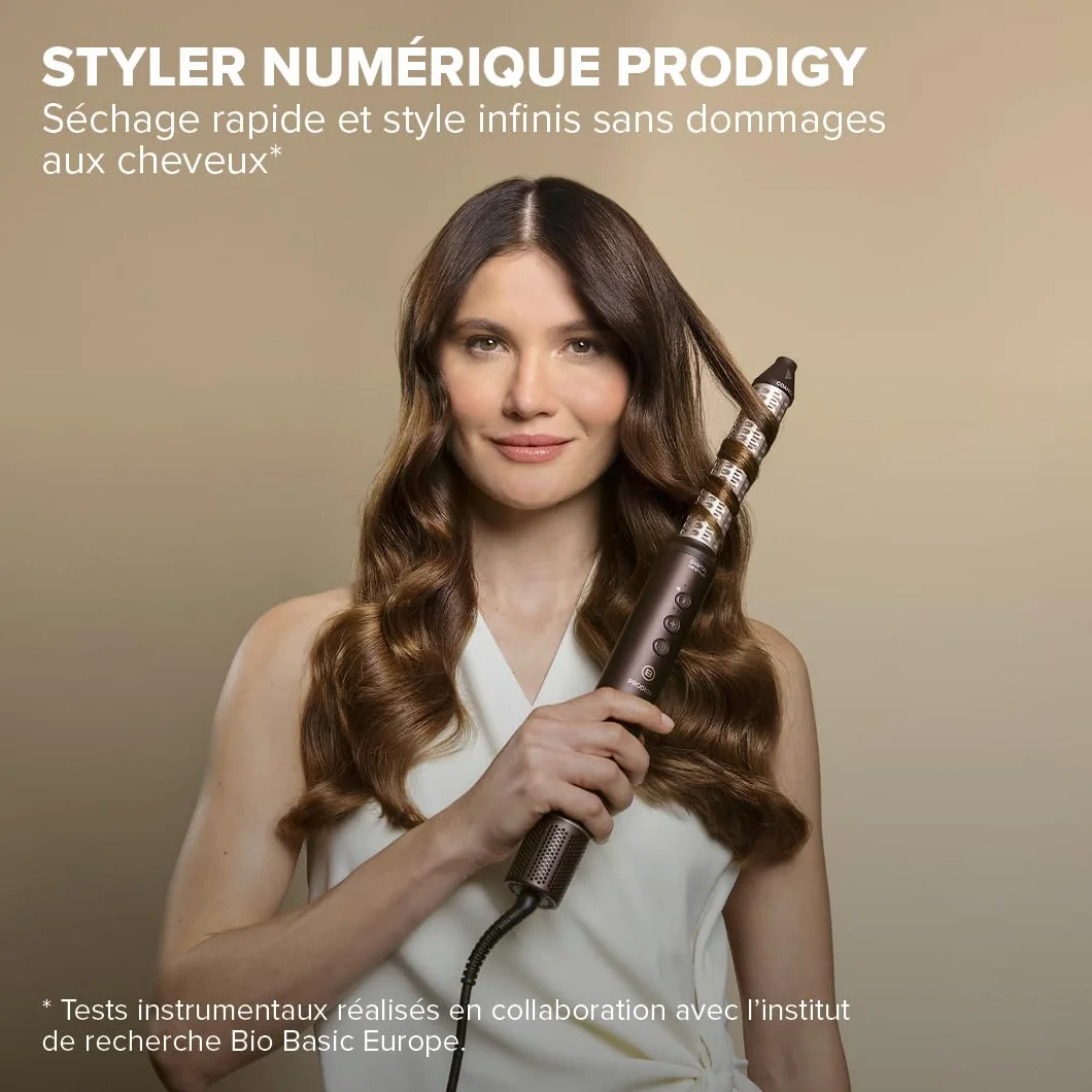 Bellissima Brosse Soufflante Styler Prodigy 1200W - Technologie Coanda - Boucles, Ondulations, Volume - 3 Températures - 6 Accessoires