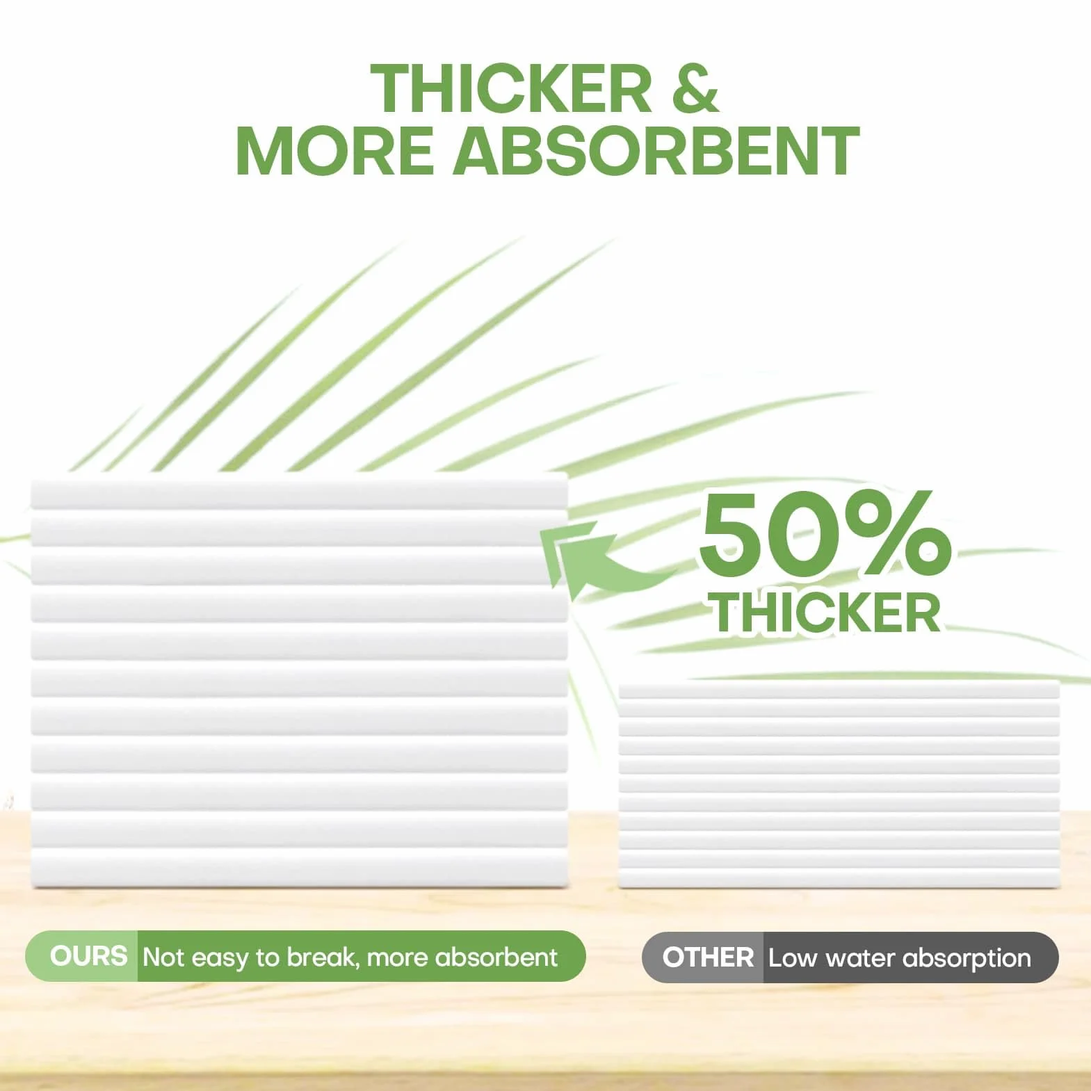 Serviette Compressée Biodégradable Jetable, Lingettes Ultra-douce, Mini Chiffons Absorbant, Torchon Voyage 100 Unité Vert