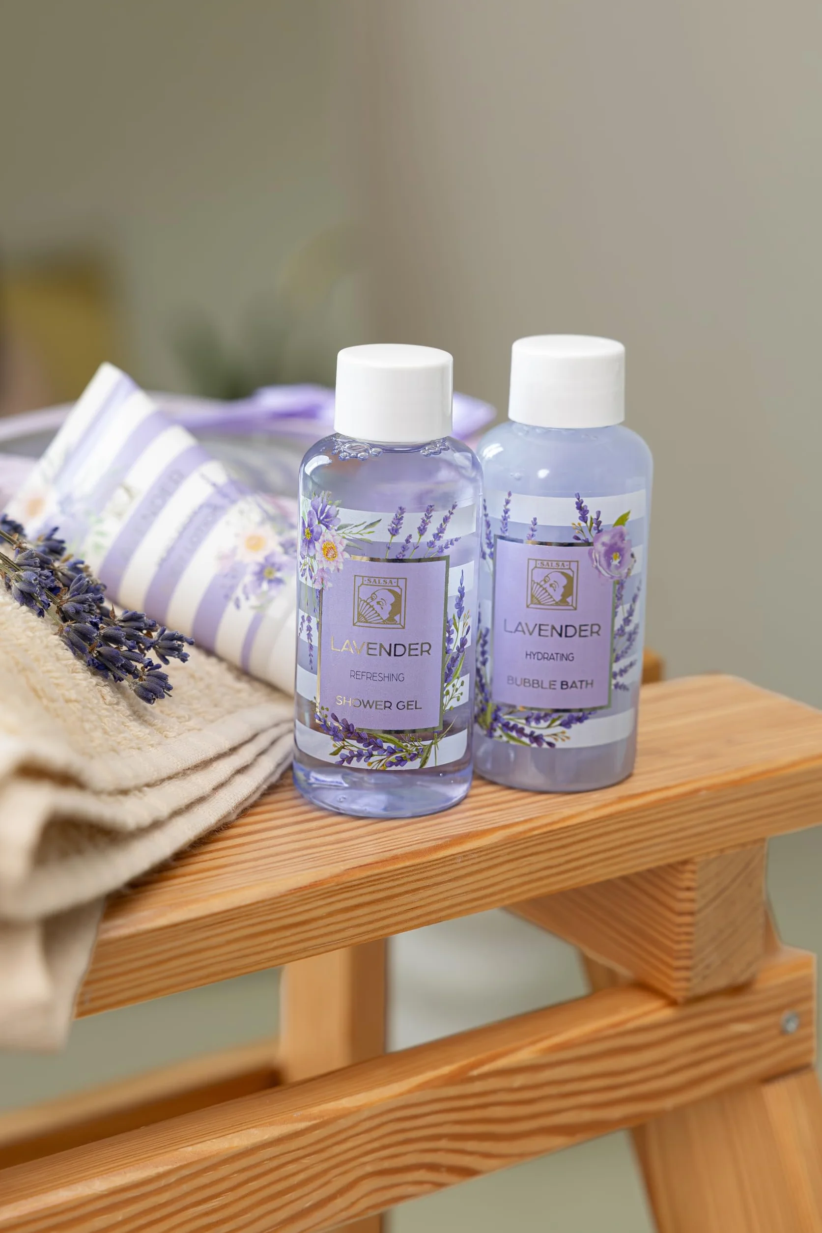 Accentra Set de Douche Cadeau LAVANDE 3 pièces Gel Douche Lotion Corps Bain Moussant