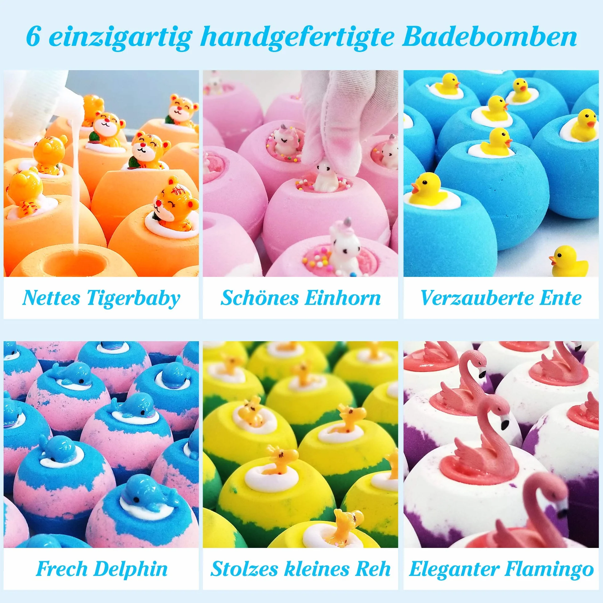 Bombe de Bain, Boules Effervescentes Avec Jouet, Boule de Bain Enfant, Boule de Bain Enfant Effervescent, Bombe de Bain Coffret Bain, Anniversaire Noël Halloween Cadeaux pour Filles, Garçons