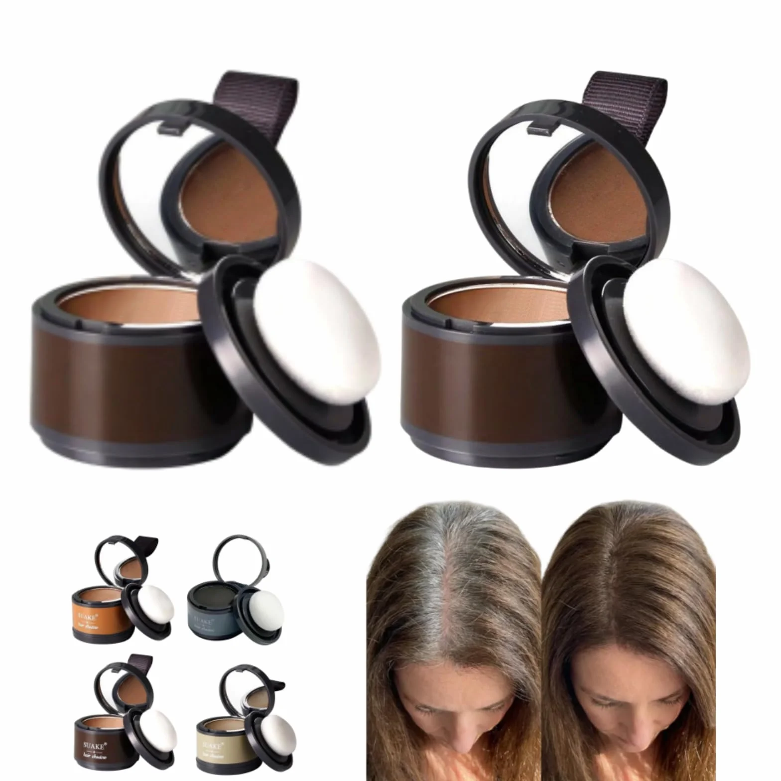 Namilka Poudre Cheveux Waterproof,Poudre pour Racines de Cheveux,de Retouche Instantanée,Camouflage des Cheveux Gris,Résultat Naturel