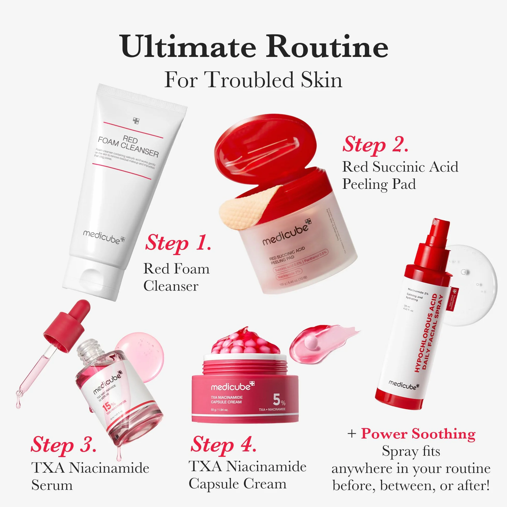 Medicube Red Foam Cleanser 120 ml – Nettoyant profond pour impuretés et sébum – Soin coréen