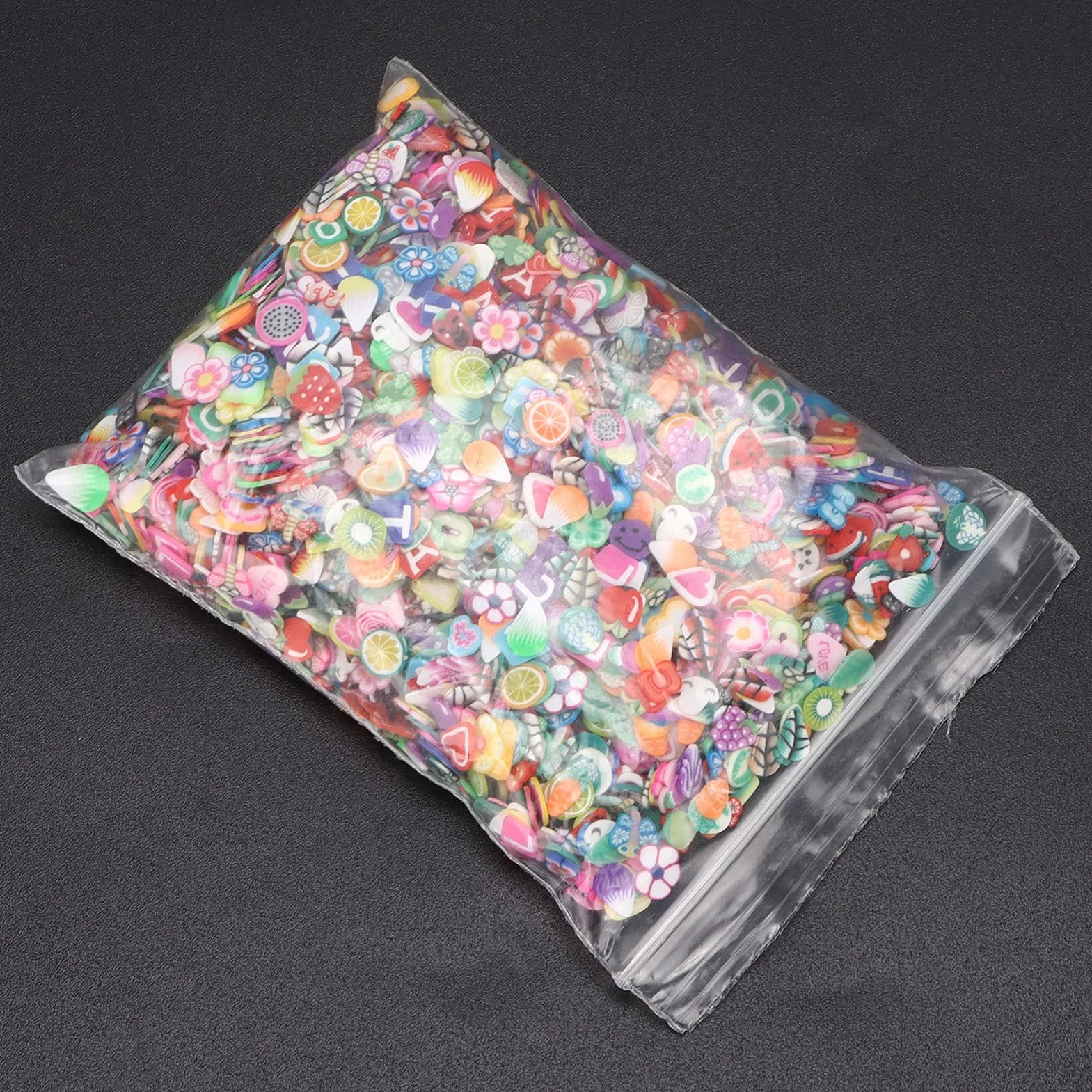 Fruits Tranches D'art D'ongle 3000 Pièces, Pâte Polymère pour Ongles Bricolage, Argile Imperméable pour Artisanat