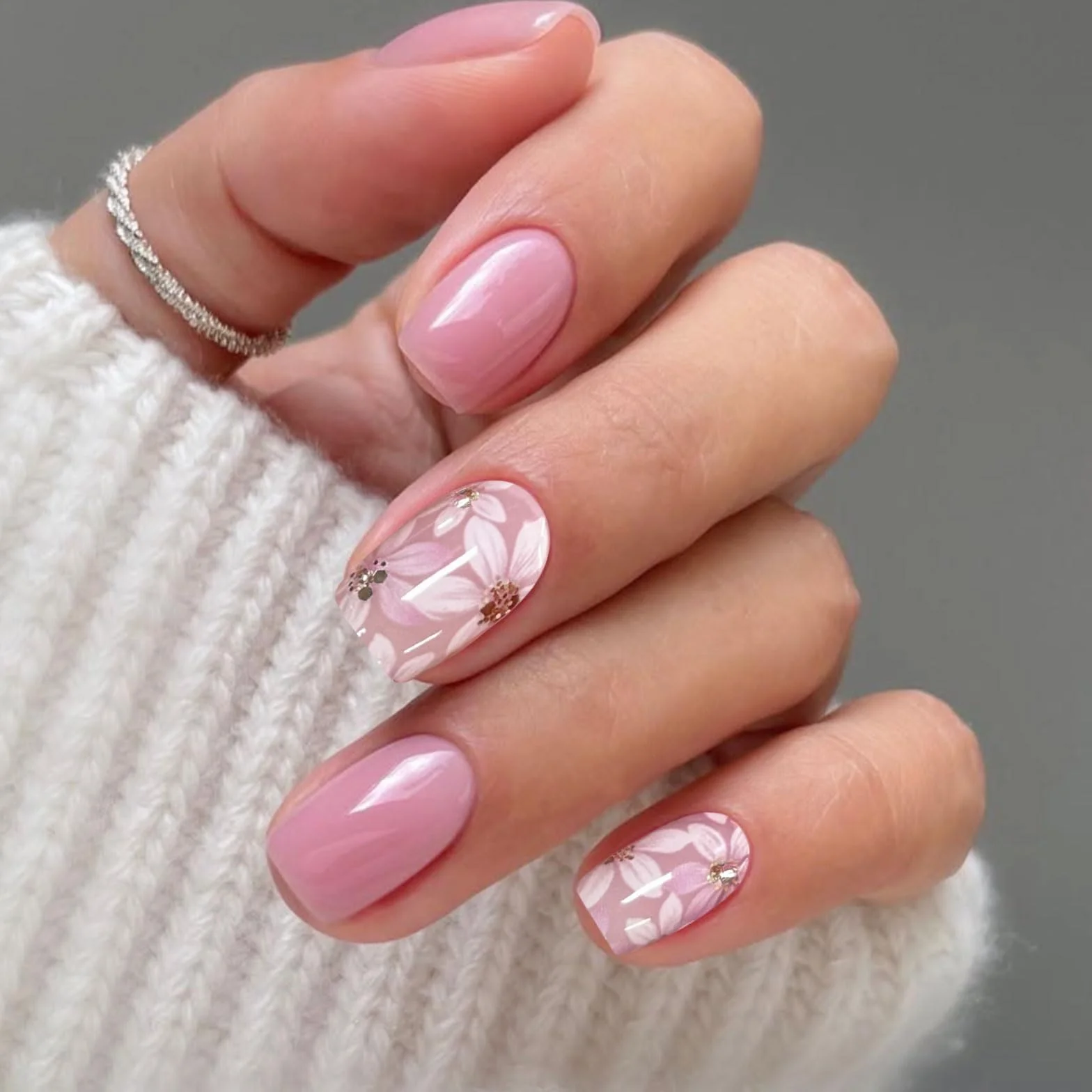 Autocollant Ongles Gel UV Fleur Nail Art Stickers Semi-durci Deco Manucure