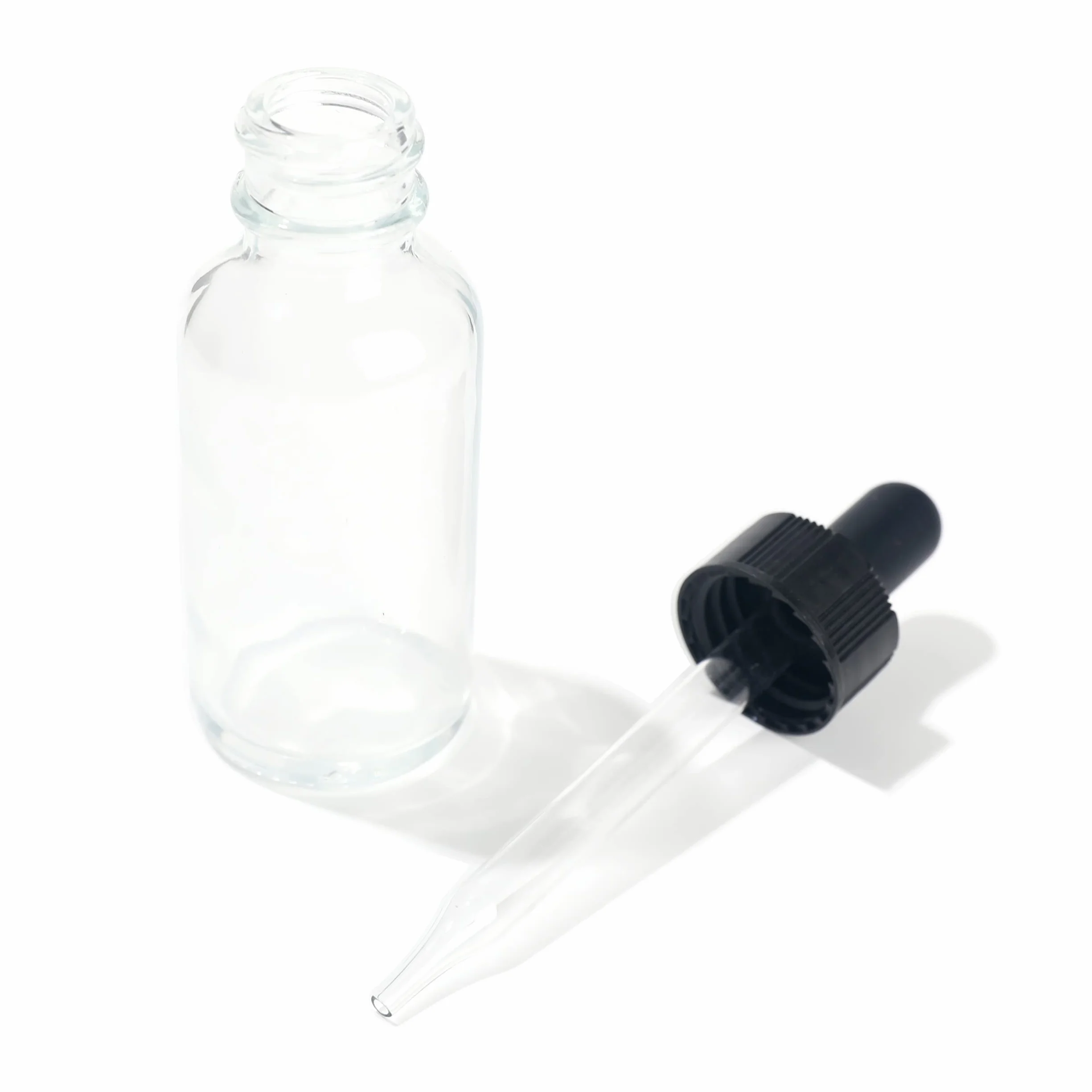 Magic Season Boston Lot de 24 flacons ronds en verre transparent avec compte-gouttes 30 ml