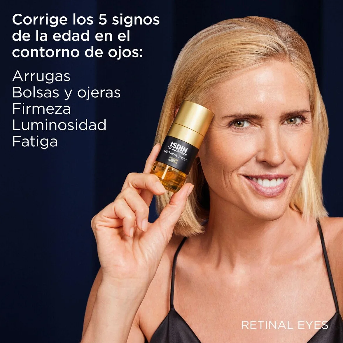 ISDIN Isdinceutics Retinal Eyes 20 ml Sérum Contour des Yeux au Rétinal Rides Poches Cernes Fermeté Luminosité Fatigue