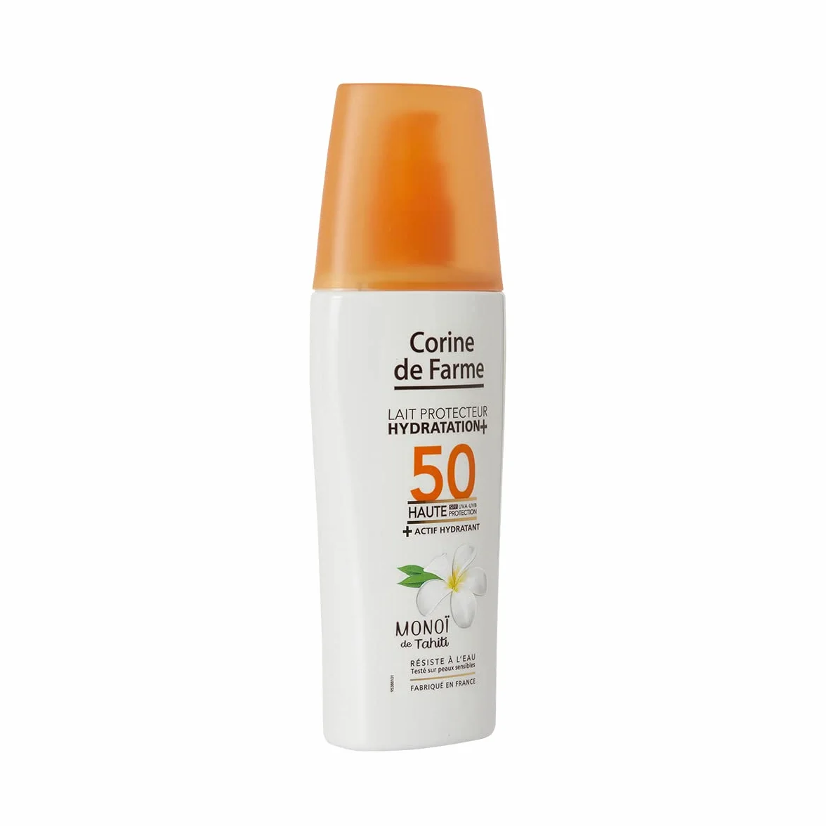 Corine de Farme Lait Protecteur Hydratation+ SPF50 Protection UVA-UVB Crème Solaire Hydratante Monoï de Tahiti 150 ml