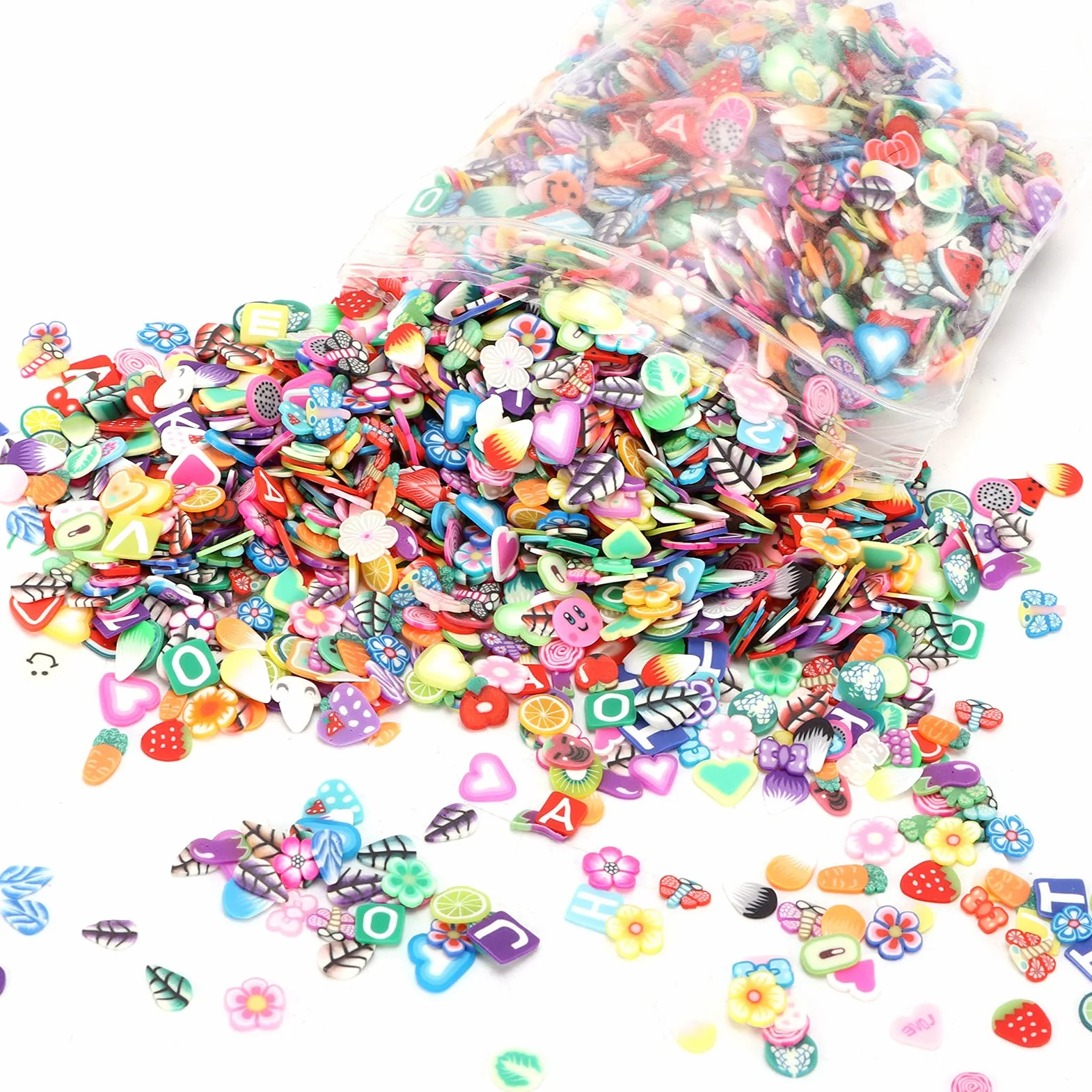 Fruits Tranches D'art D'ongle 3000 Pièces, Pâte Polymère pour Ongles Bricolage, Argile Imperméable pour Artisanat
