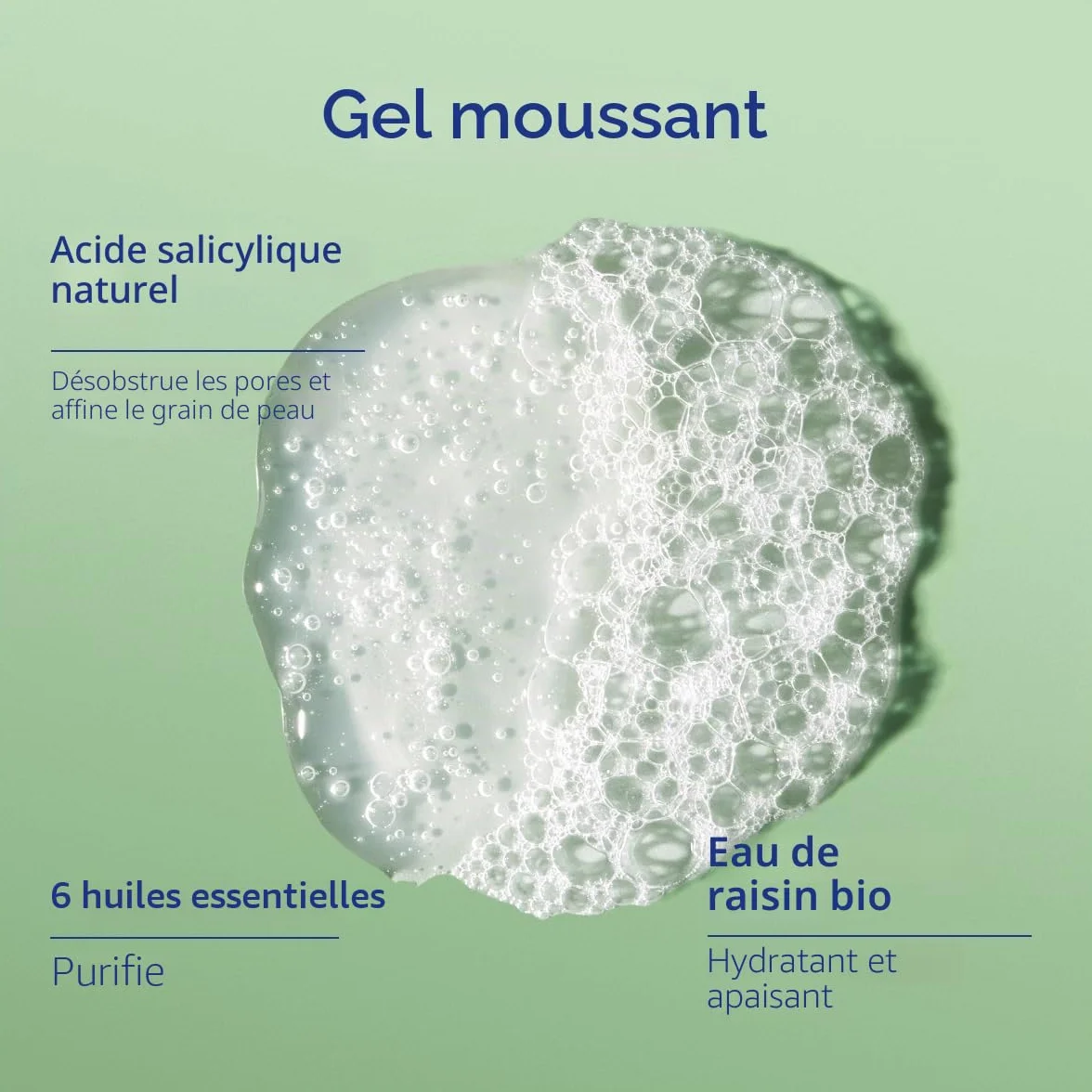 Caudalie Vinopure Gel Nettoyant Clarifiant Acide Salicylique 150 ml
