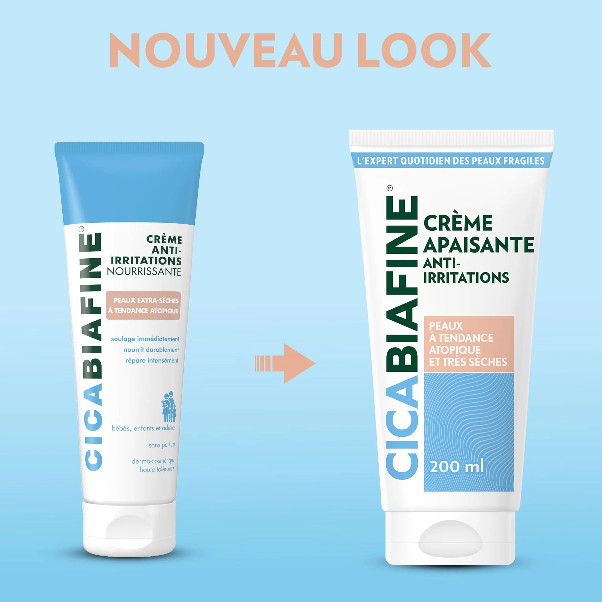 Cicabiafine Crème Anti-Irritations Nourrissante 200 ml Hydratante Peaux Extra-Sèches Atopique Réparatrice Glycérine