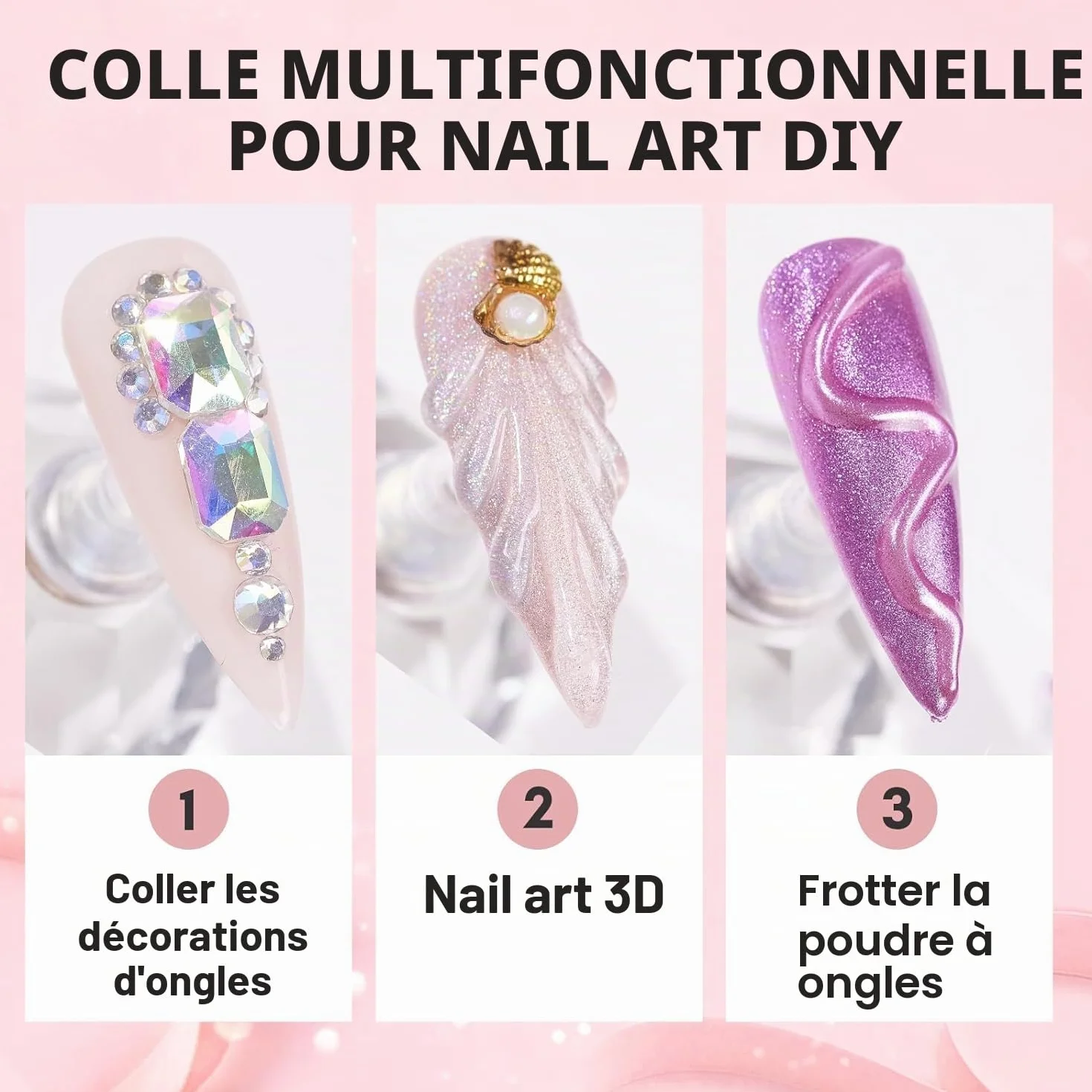 Makartt Gel 3D Nail Art Rhinestone Glue 30ml Super Fort Colle Ongles Strass