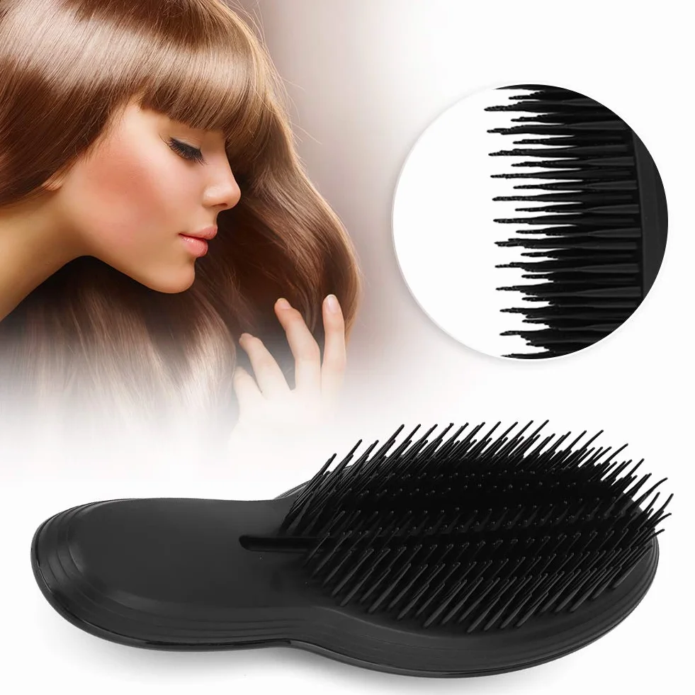 Peigne de coiffure à coussin d'air Noir portable pour massage du cuir chevelu
