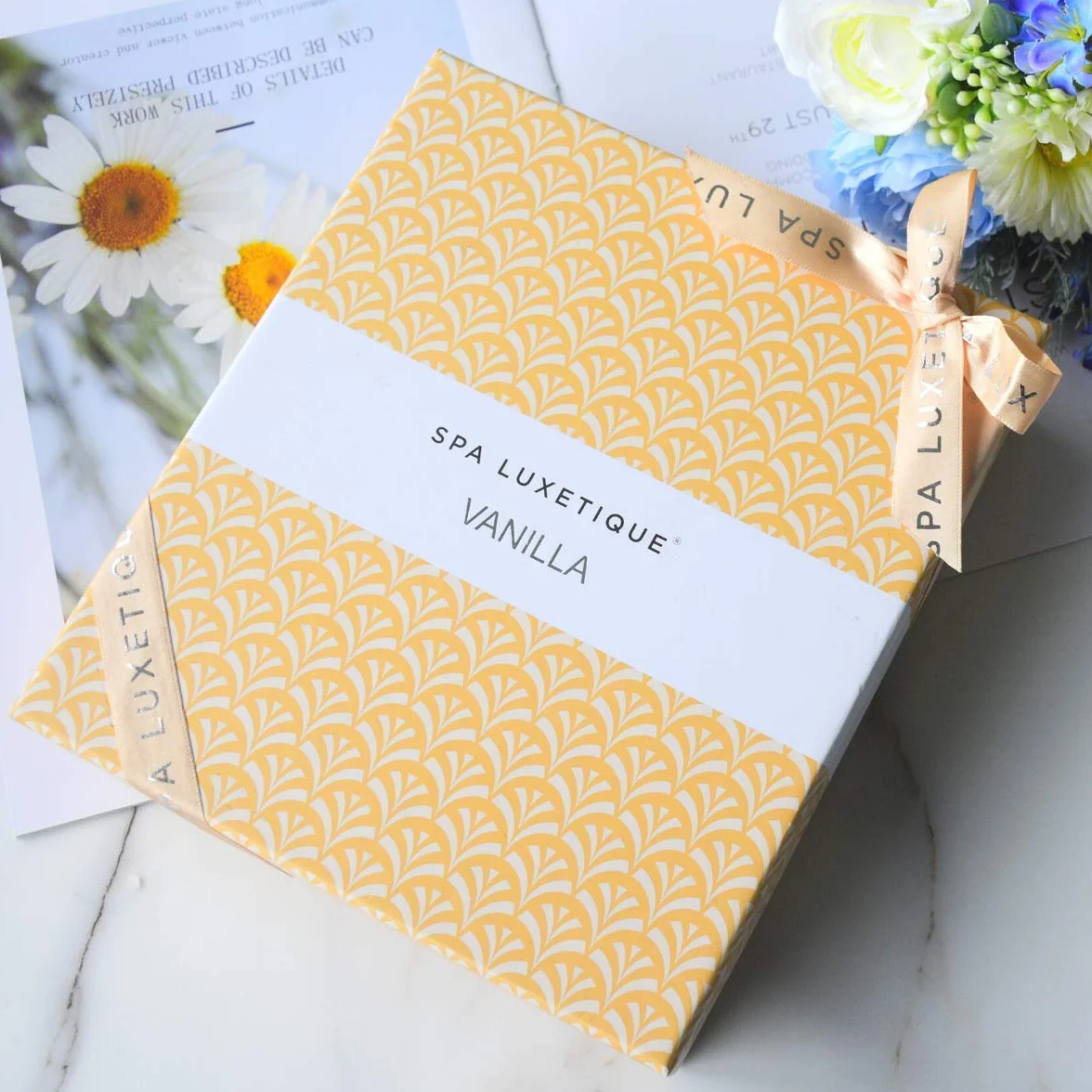 Spa Luxetique Coffret Soin Femme 6 Pièces - Vanille Bain Moussant Gel Douche Crème Mains Cadeau