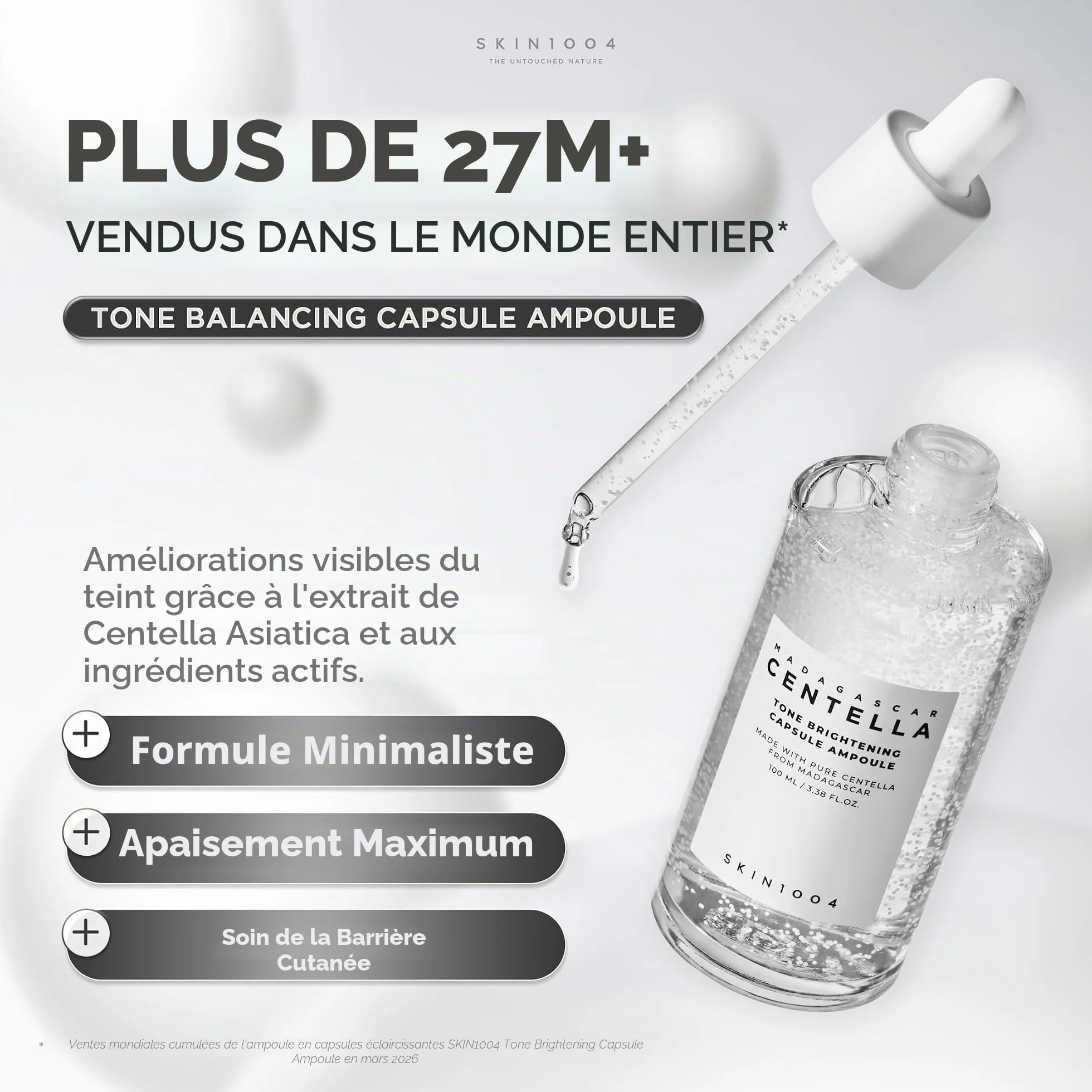 SKIN1004 Madagascar Centella Argile éclaircissante Capsule Ampoule 100 ml