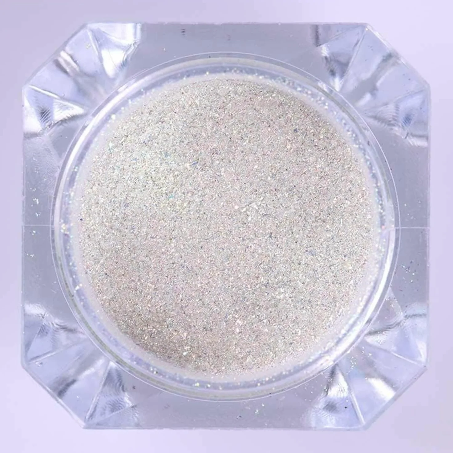 Poudre à ongles en chrome nacré blanc brillant pour nail art - Accessoire pour ongles - Poudre de pigment chromé