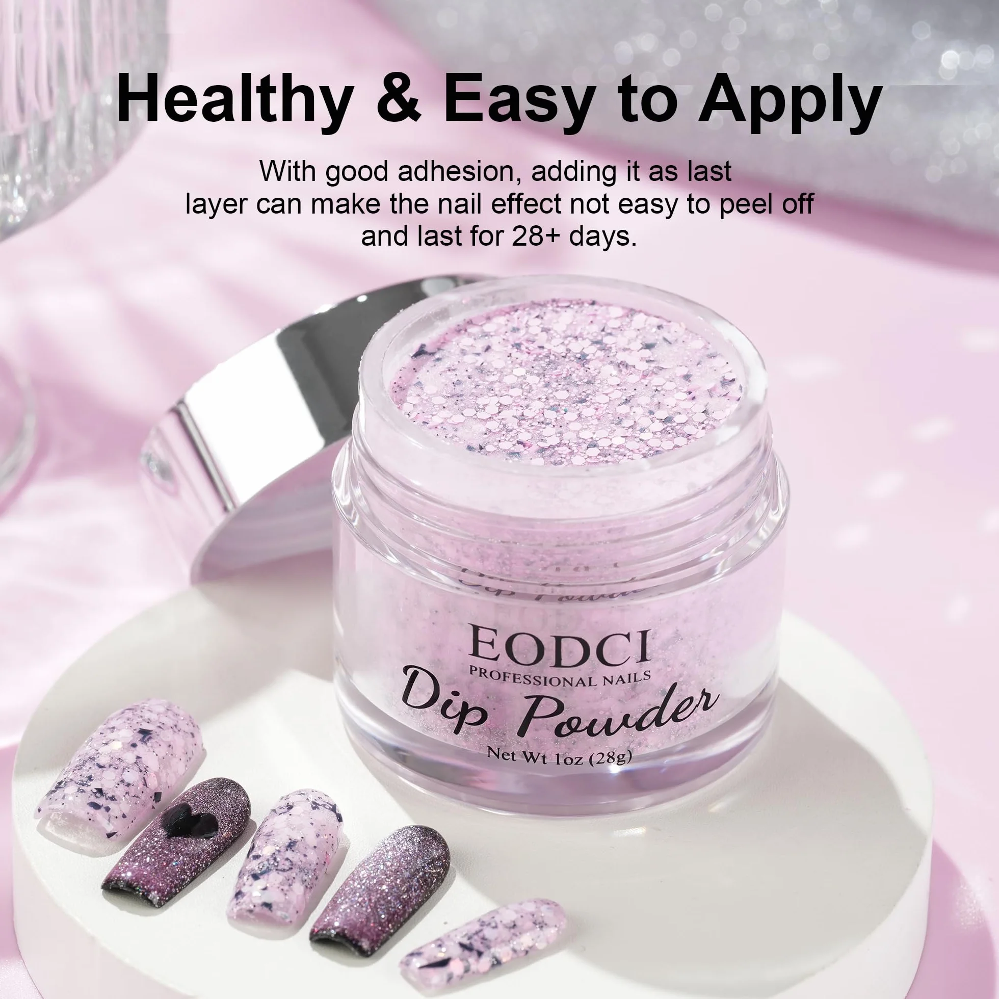 Lot de poudres de trempage pour ongles - Poudre à tremper longue durée pour manucure française