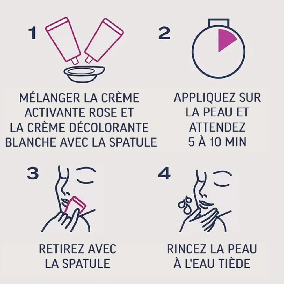 Veet Crème Décolorante Visage et Corps 2 x 75 ml