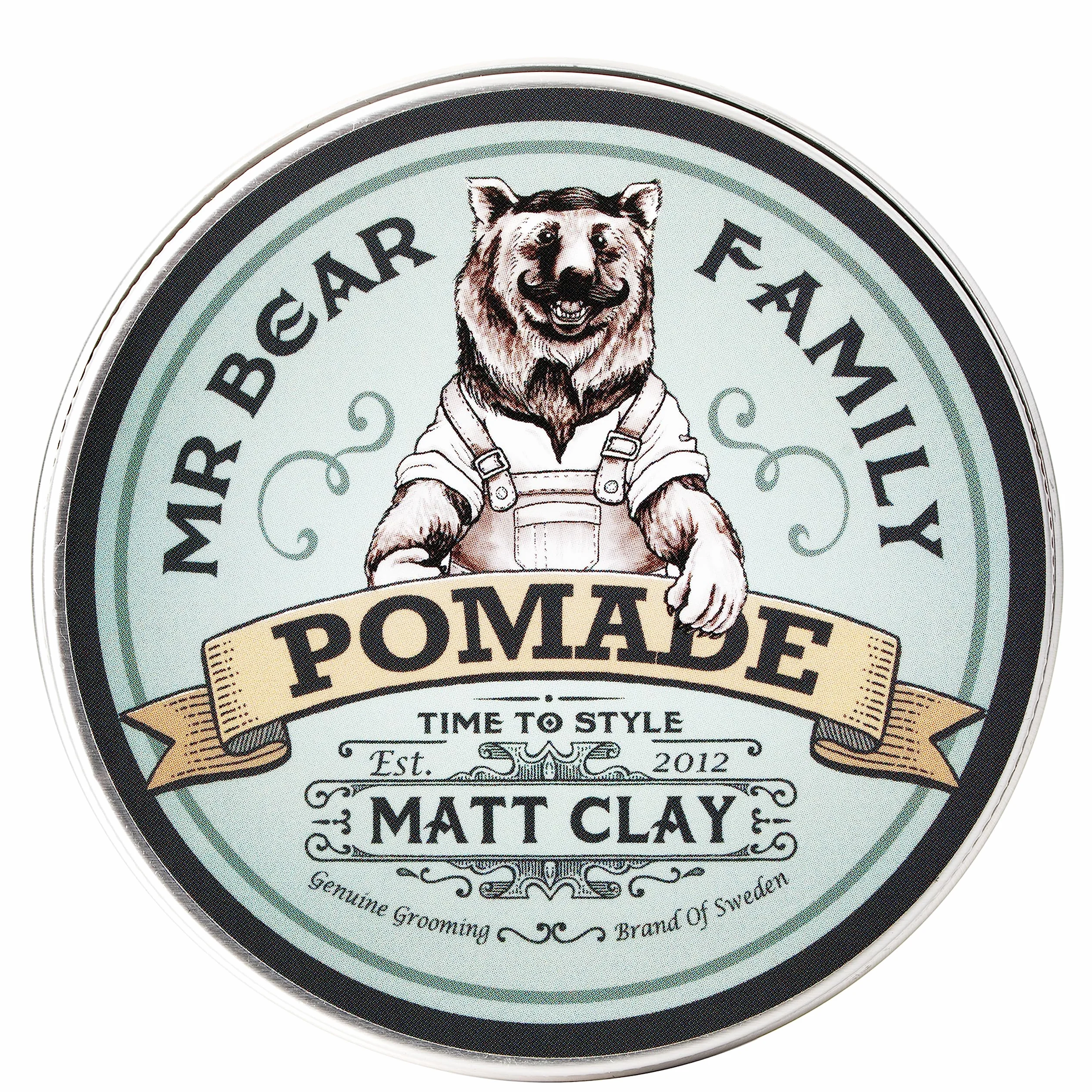 Matte Hair Pomade for Men – Medium Hold Water Based Mens Hair Styling Pomade Contains Volumising Kaolin Clay + Bentonite Clay – Non Greasy Texturising Matt Pomade for Effective Frizz Control 100ml