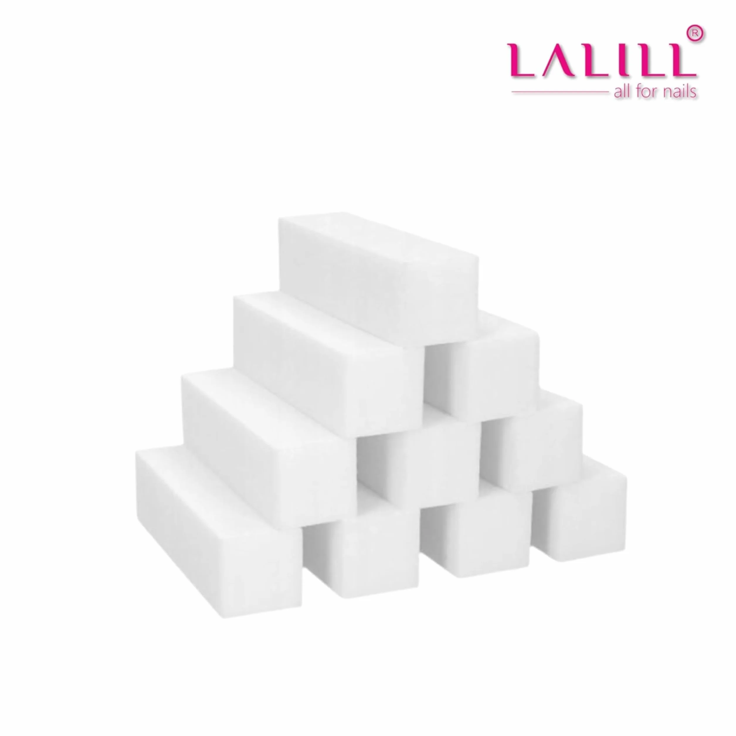 LALILL Lot de 10 Lime à Ongles Bloc de Ponçage 9,5 x 2,5 x 2,5 cm