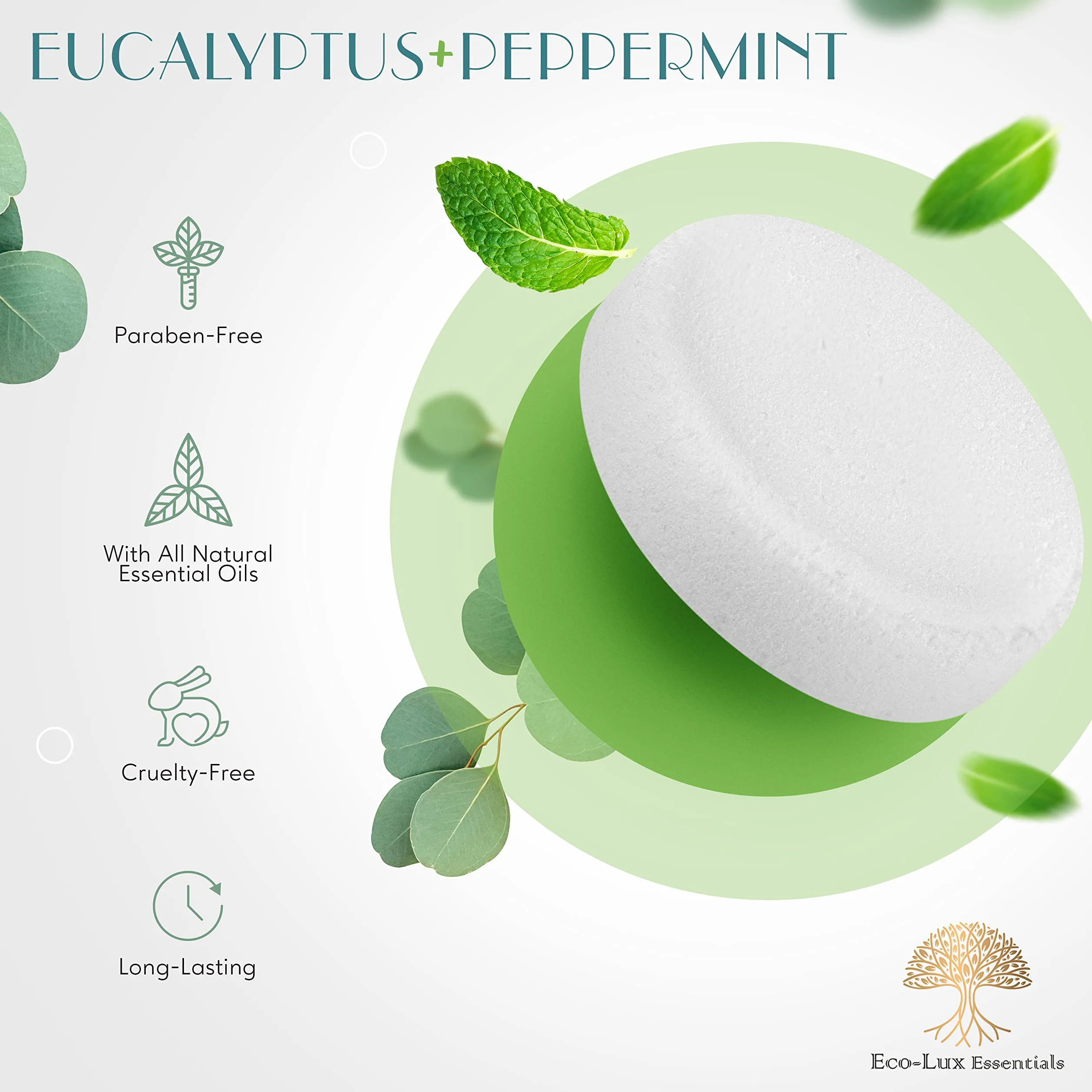 Lot de 18 bombes de douche Vapeur de luxe huiles essentielles eucalyptus menthe poivrée aromathérapie menthol cadeaux