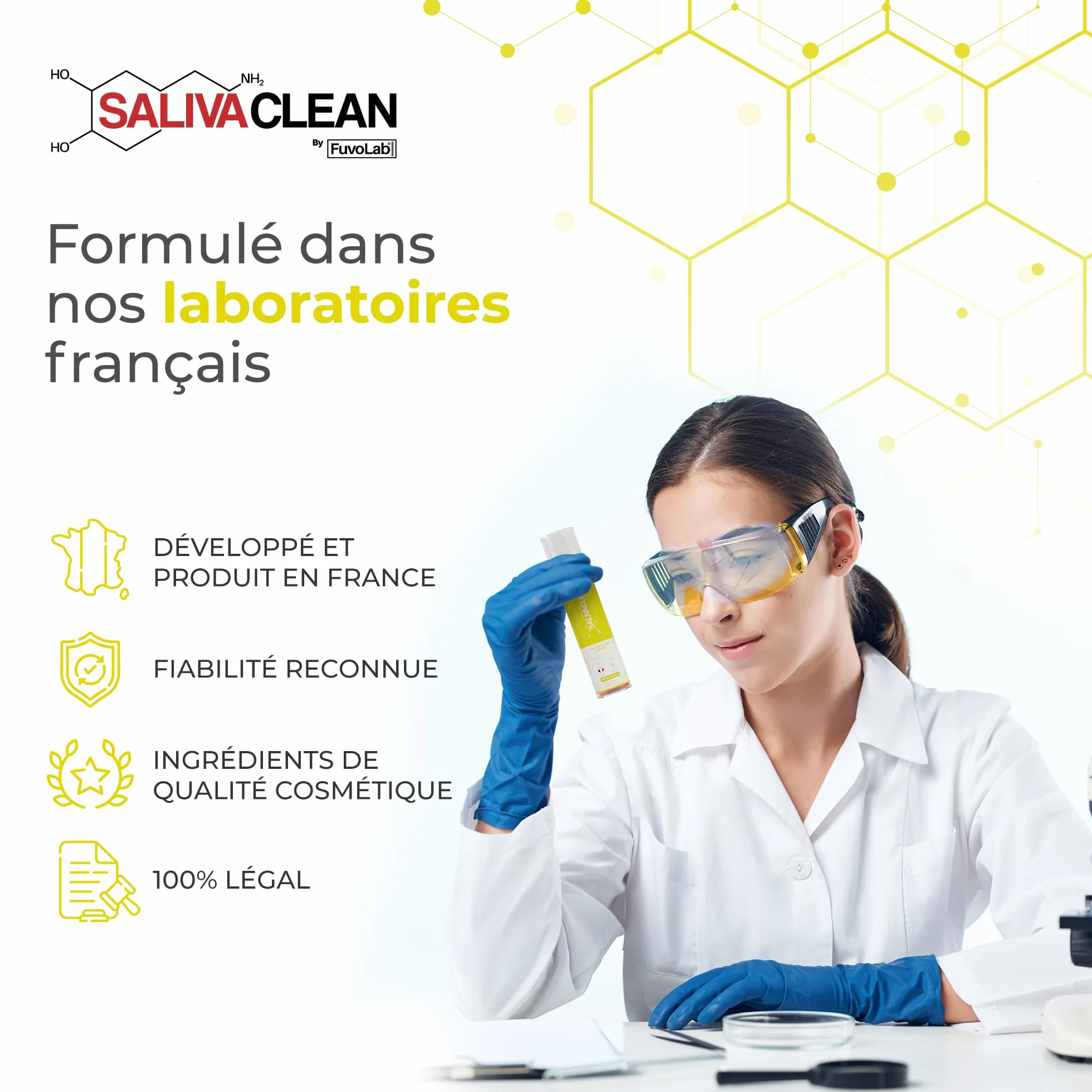 SalivaClean Anti-THC Spray Buccal 100ml Citron | Détox Salivaire Instantané | Nettoyant Salive