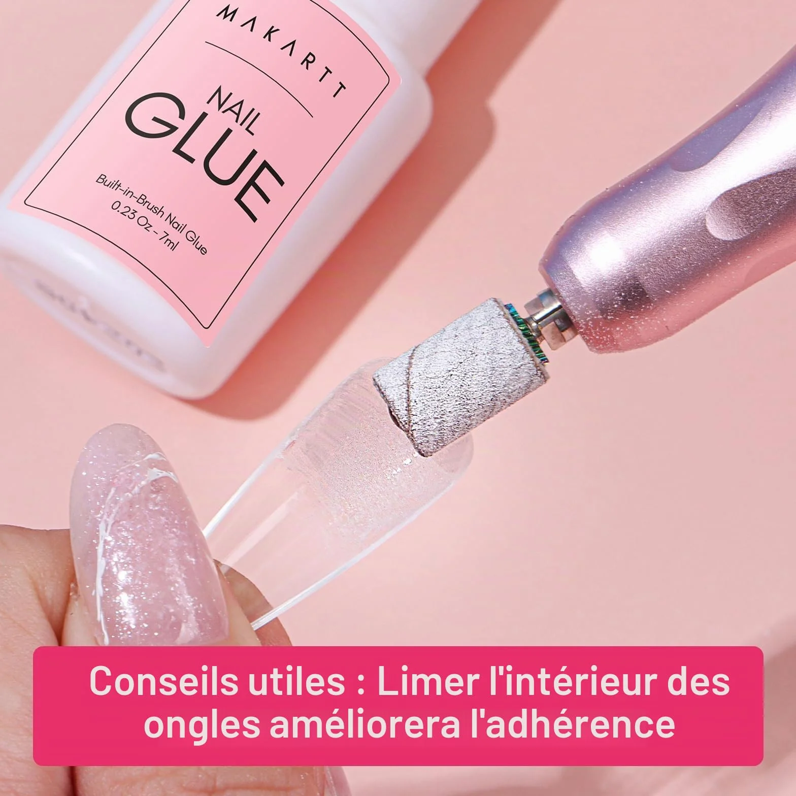 Makartt Colle Faux Ongles Extra Forte 7ml Professionnelle pour Ongles Acryliques Longue Tenue